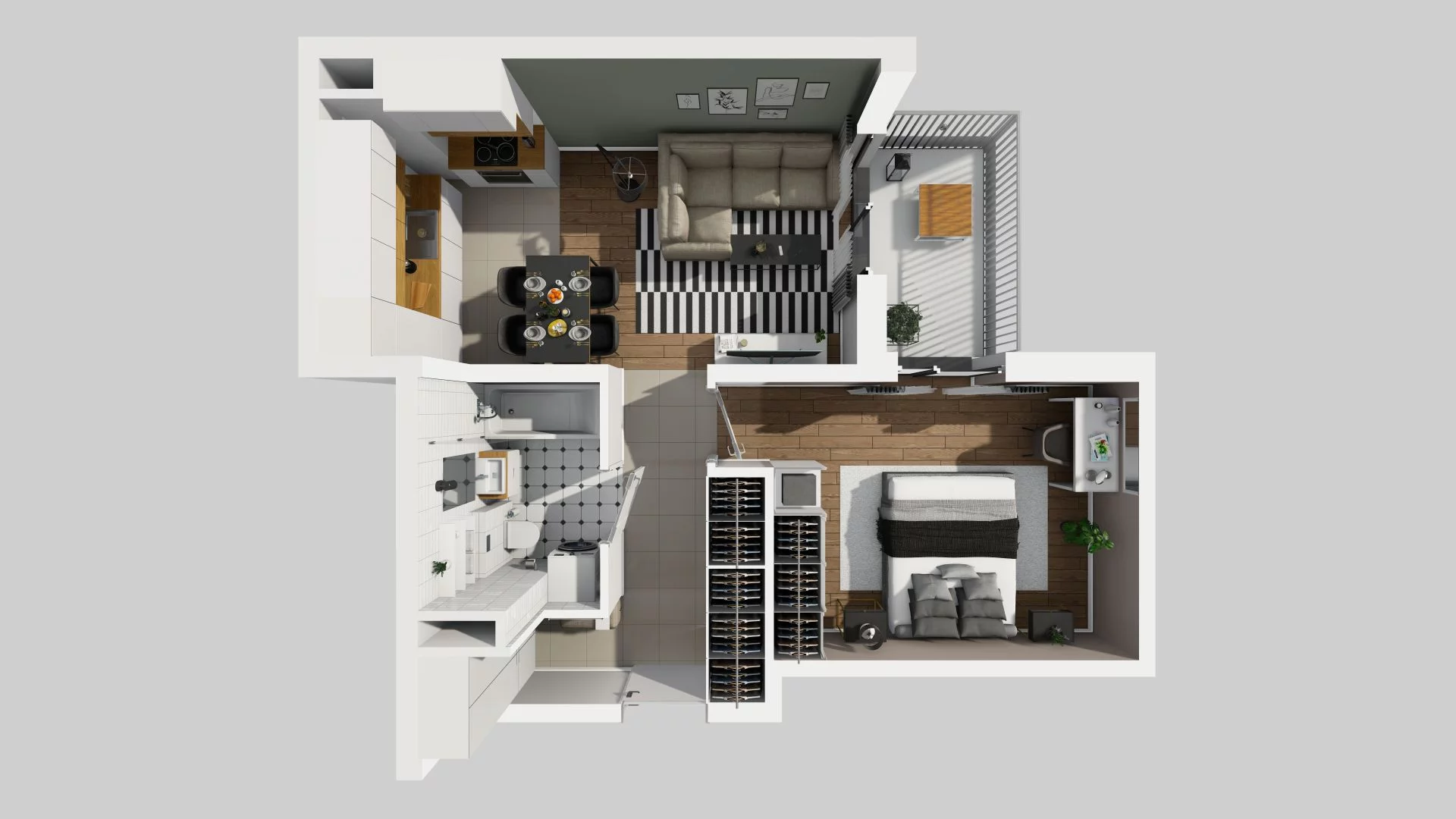 2 pokoje, mieszkanie 44,93 m², piętro 3, oferta nr A/88, Osiedle Rapsodia, Wrocław, Karłowice-Różanka, Różanka, ul. Wołowska 5