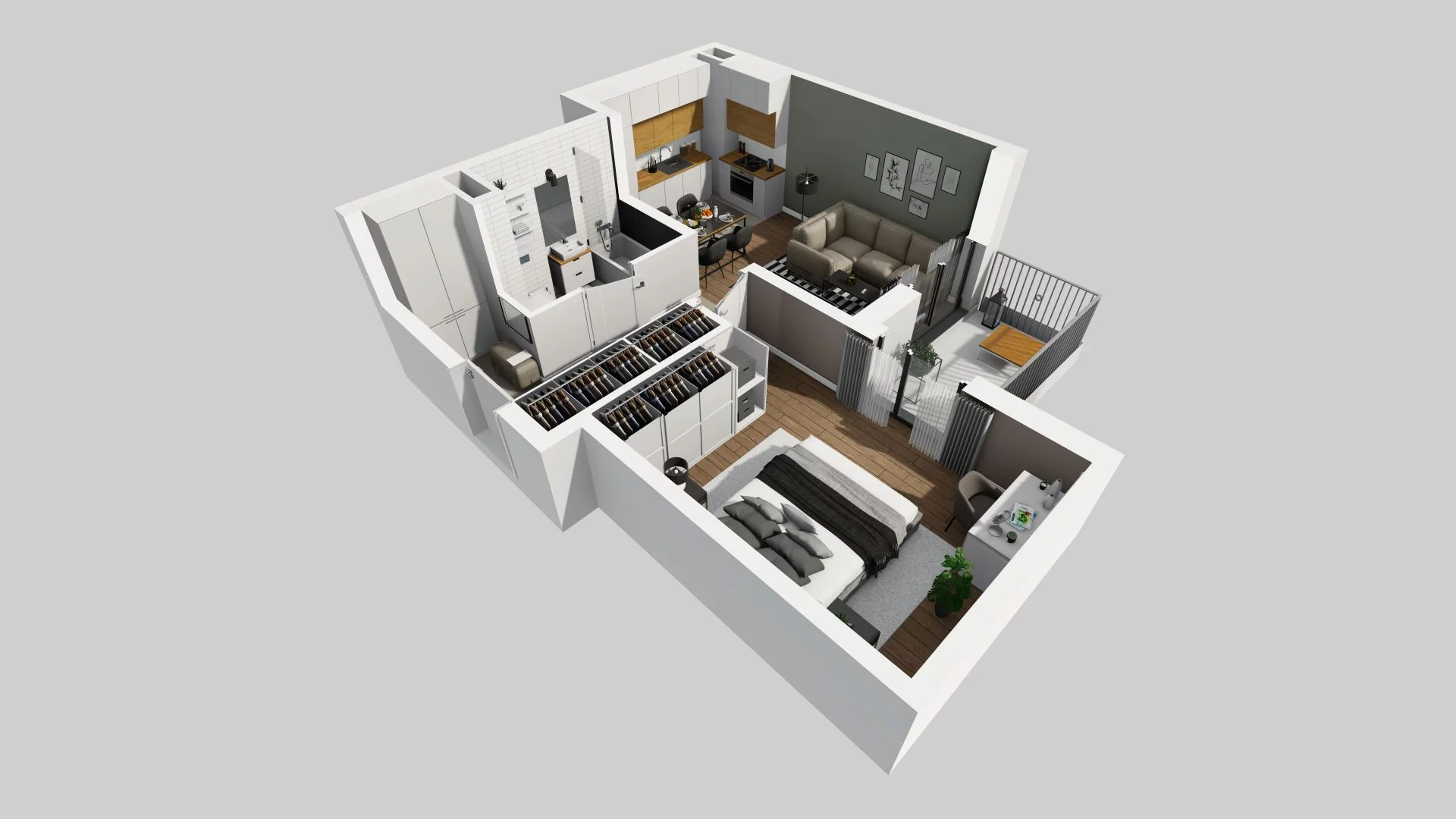 2 pokoje, mieszkanie 44,93 m², piętro 4, oferta nr A/96, Osiedle Rapsodia, Wrocław, Karłowice-Różanka, Różanka, ul. Wołowska 5