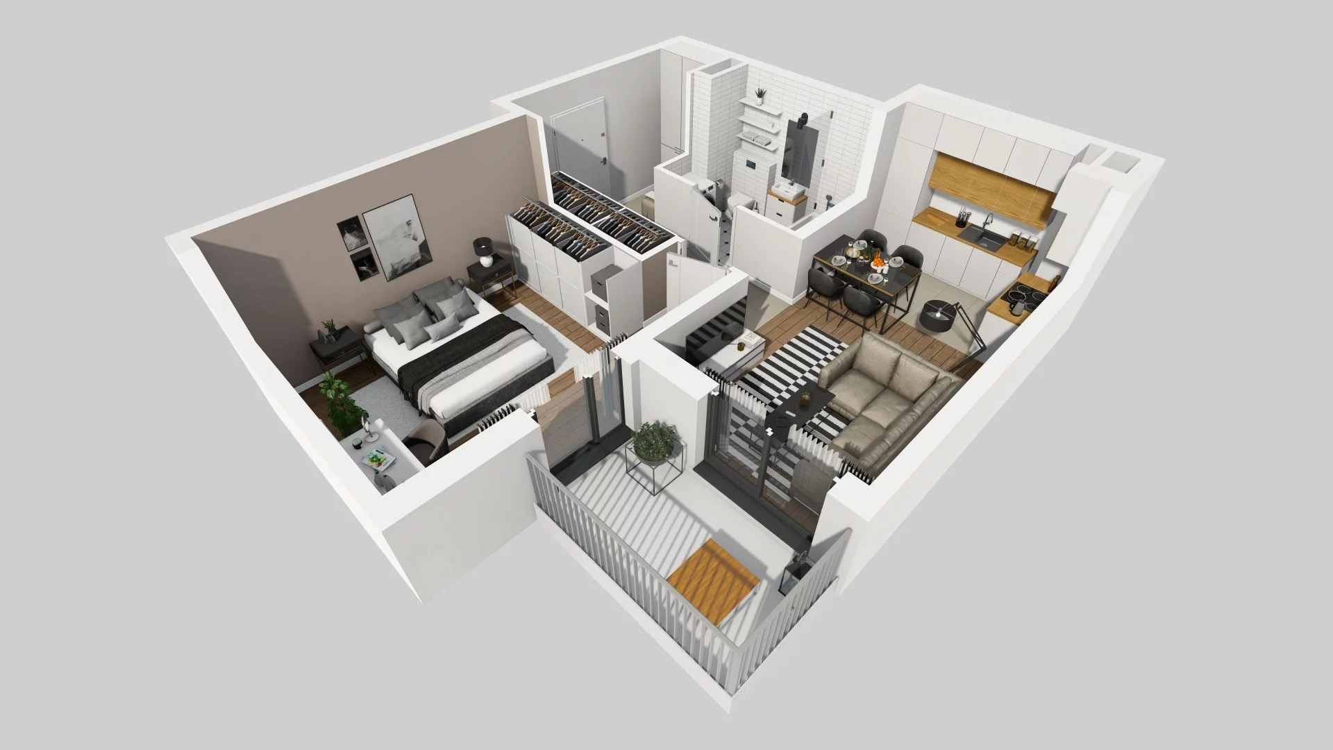 2 pokoje, mieszkanie 44,93 m², piętro 4, oferta nr A/96, Osiedle Rapsodia, Wrocław, Karłowice-Różanka, Różanka, ul. Wołowska 5