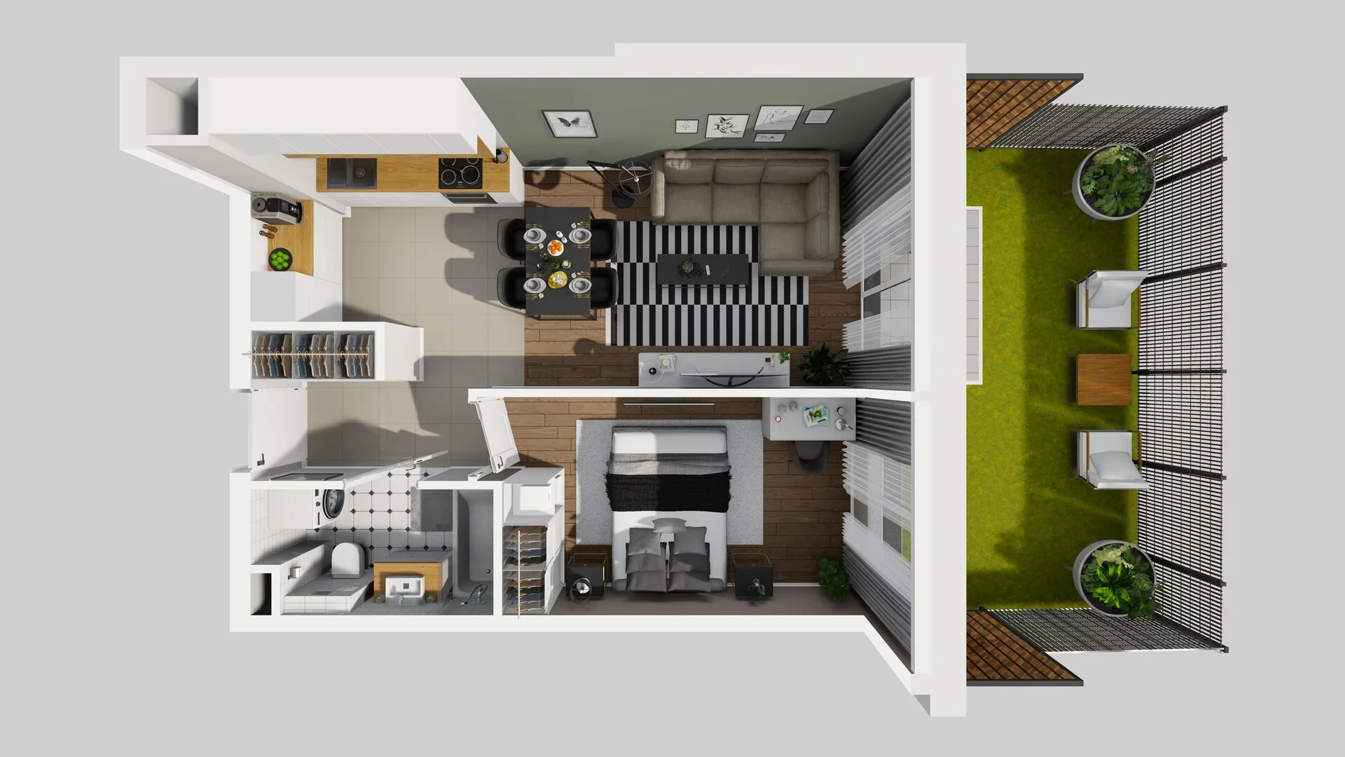 2 pokoje, mieszkanie 41,08 m², parter, oferta nr B/2, Osiedle Rapsodia 2, Wrocław, Karłowice-Różanka, Różanka, ul. Wołowska 5