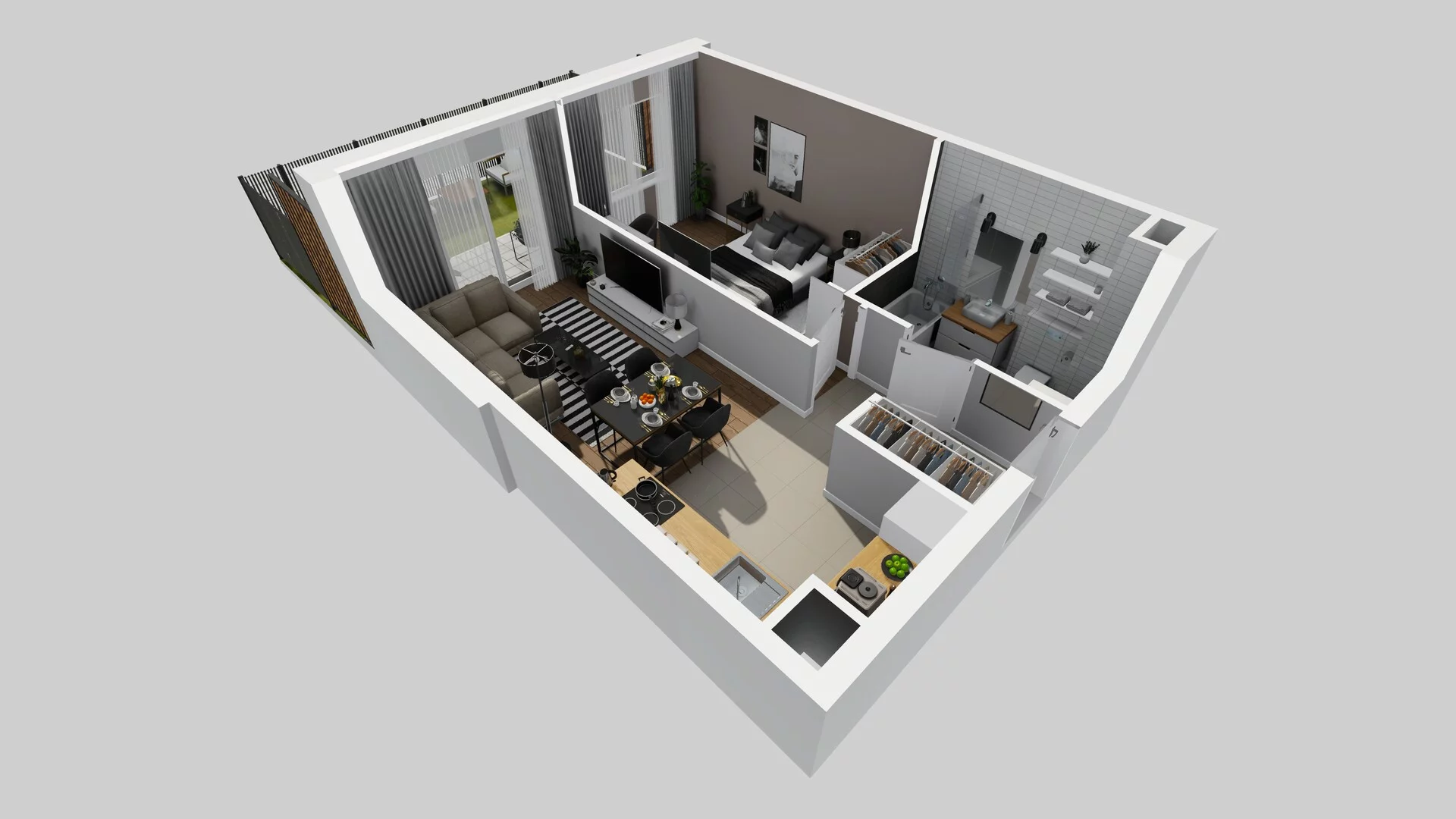 2 pokoje, mieszkanie 41,08 m², parter, oferta nr B/2, Osiedle Rapsodia 2, Wrocław, Karłowice-Różanka, Różanka, ul. Wołowska 5