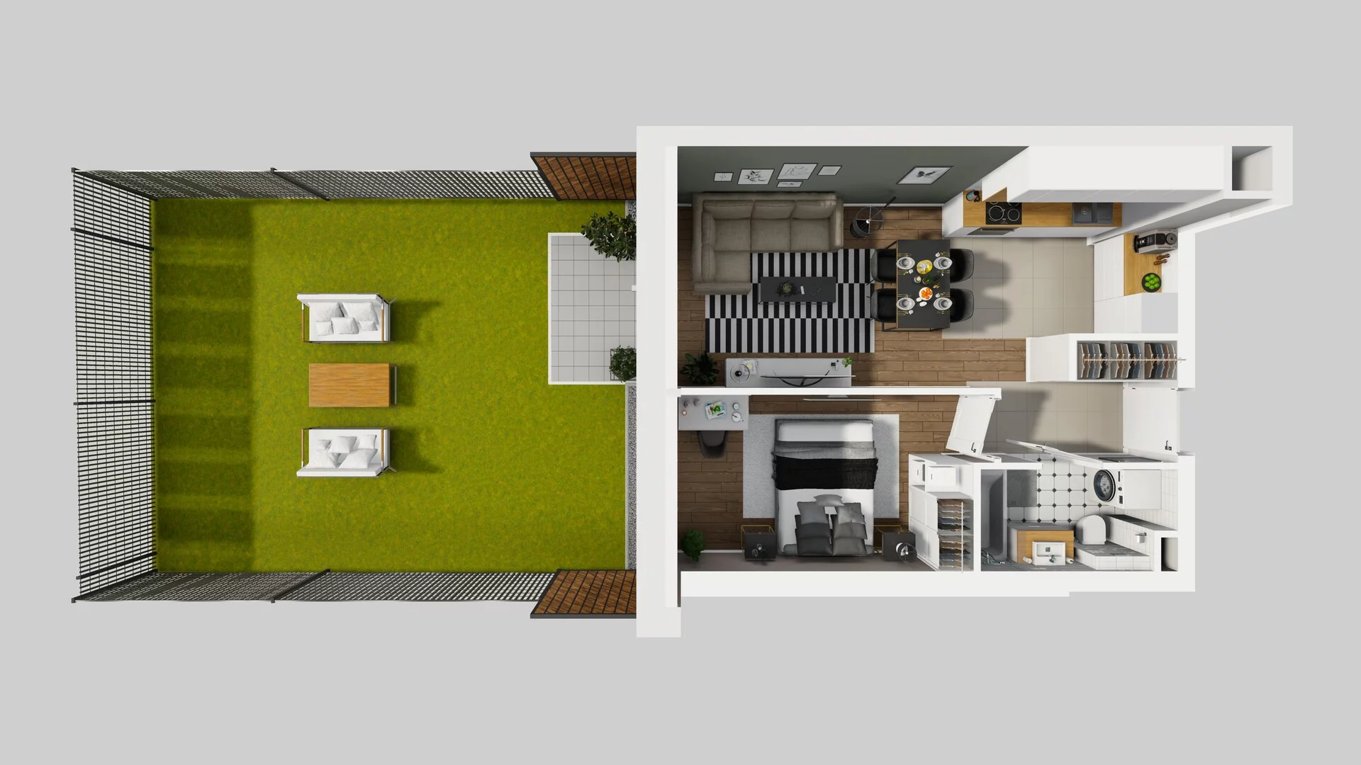 2 pokoje, mieszkanie 41,08 m², parter, oferta nr B/4, Osiedle Rapsodia 2, Wrocław, Karłowice-Różanka, Różanka, ul. Wołowska 5