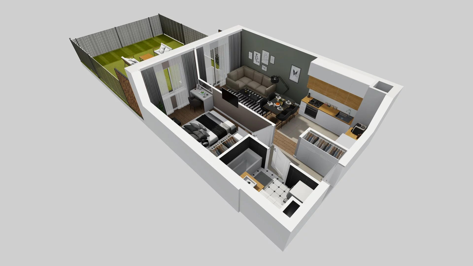 2 pokoje, mieszkanie 41,08 m², parter, oferta nr B/4, Osiedle Rapsodia 2, Wrocław, Karłowice-Różanka, Różanka, ul. Wołowska 5