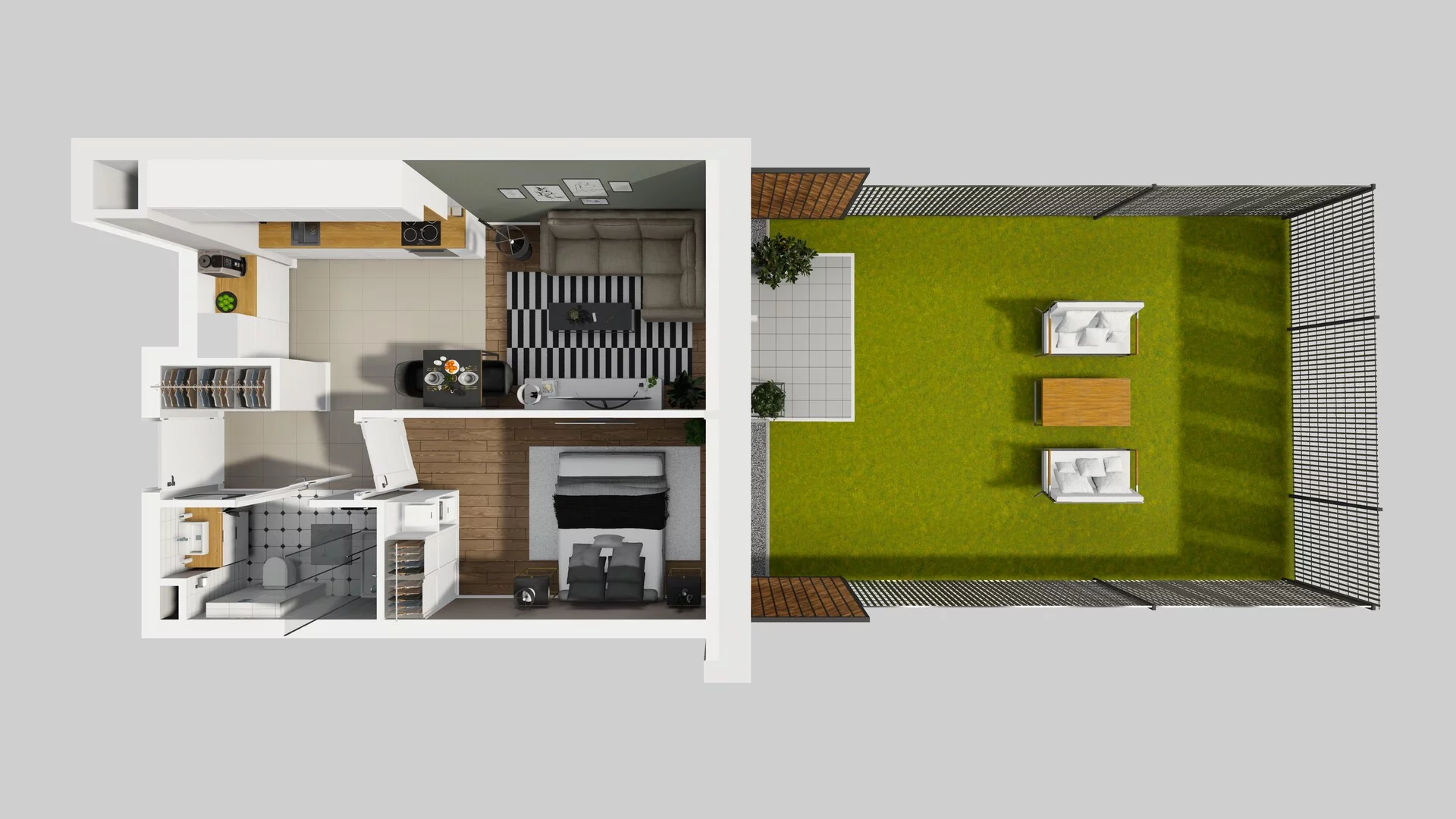 2 pokoje, mieszkanie 39,22 m², parter, oferta nr B/5, Osiedle Rapsodia 2, Wrocław, Karłowice-Różanka, Różanka, ul. Wołowska 5