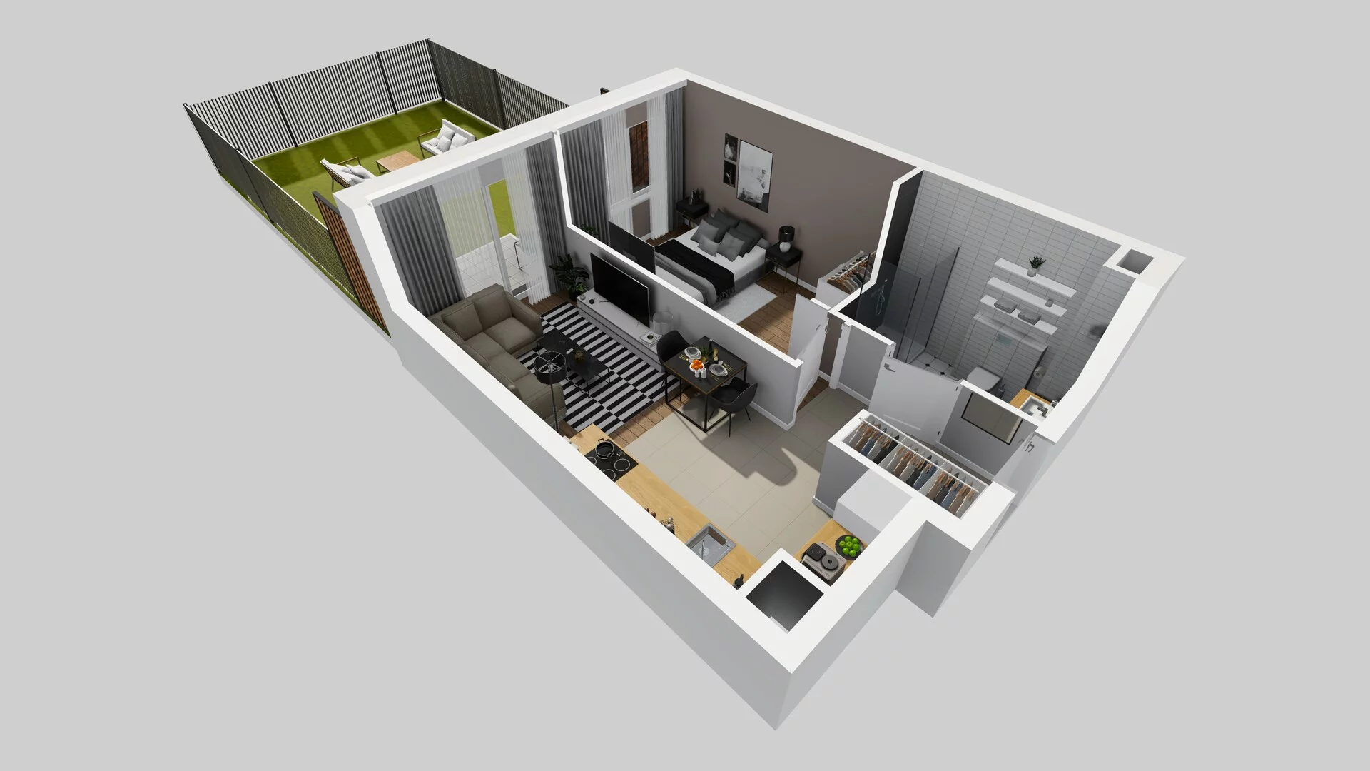 2 pokoje, mieszkanie 39,22 m², parter, oferta nr B/5, Osiedle Rapsodia 2, Wrocław, Karłowice-Różanka, Różanka, ul. Wołowska 5