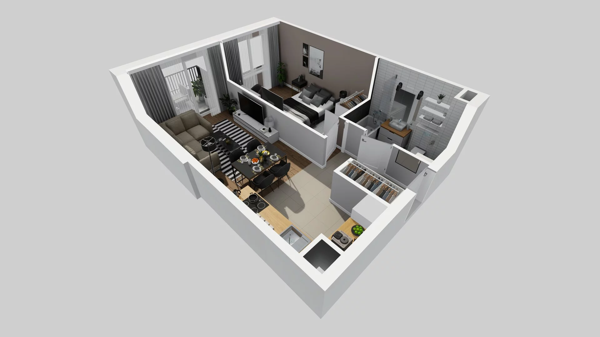 2 pokoje, mieszkanie 41,08 m², piętro 1, oferta nr B/8, Osiedle Rapsodia 2, Wrocław, Karłowice-Różanka, Różanka, ul. Wołowska 5
