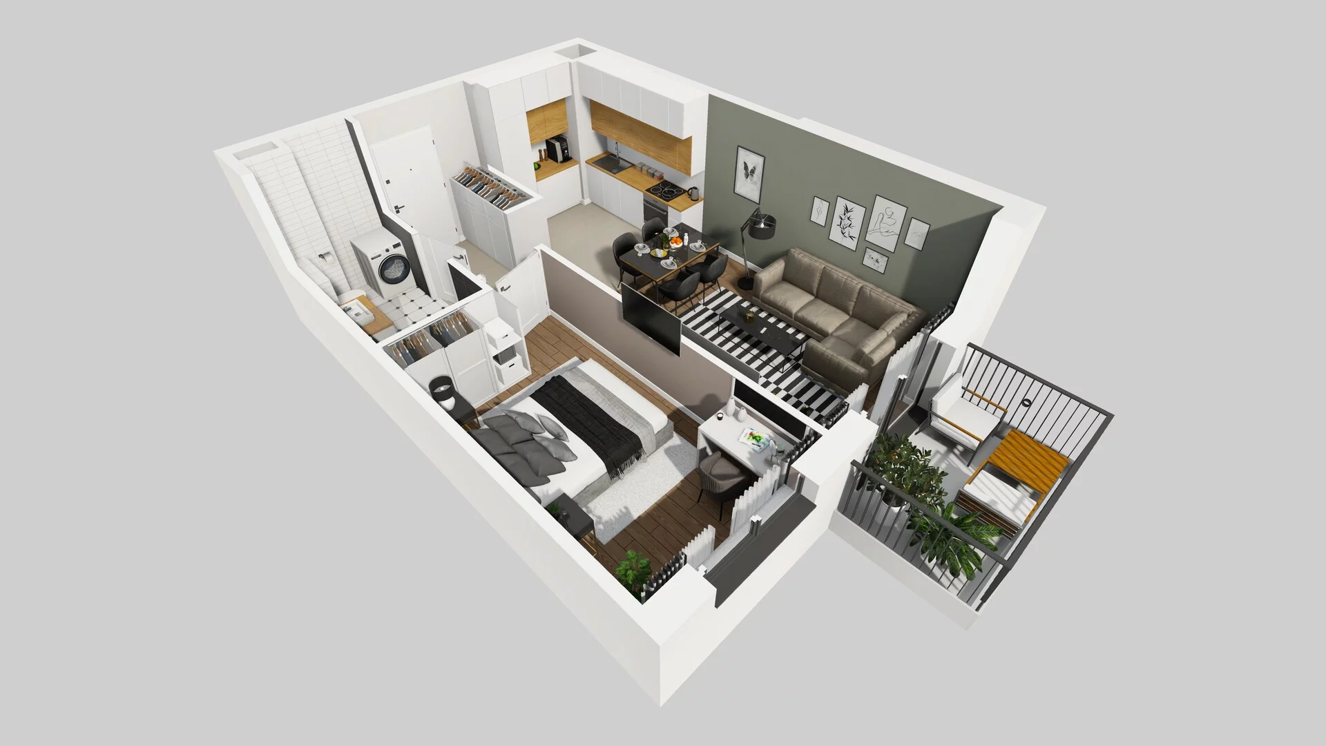 2 pokoje, mieszkanie 41,08 m², piętro 1, oferta nr B/8, Osiedle Rapsodia 2, Wrocław, Karłowice-Różanka, Różanka, ul. Wołowska 5
