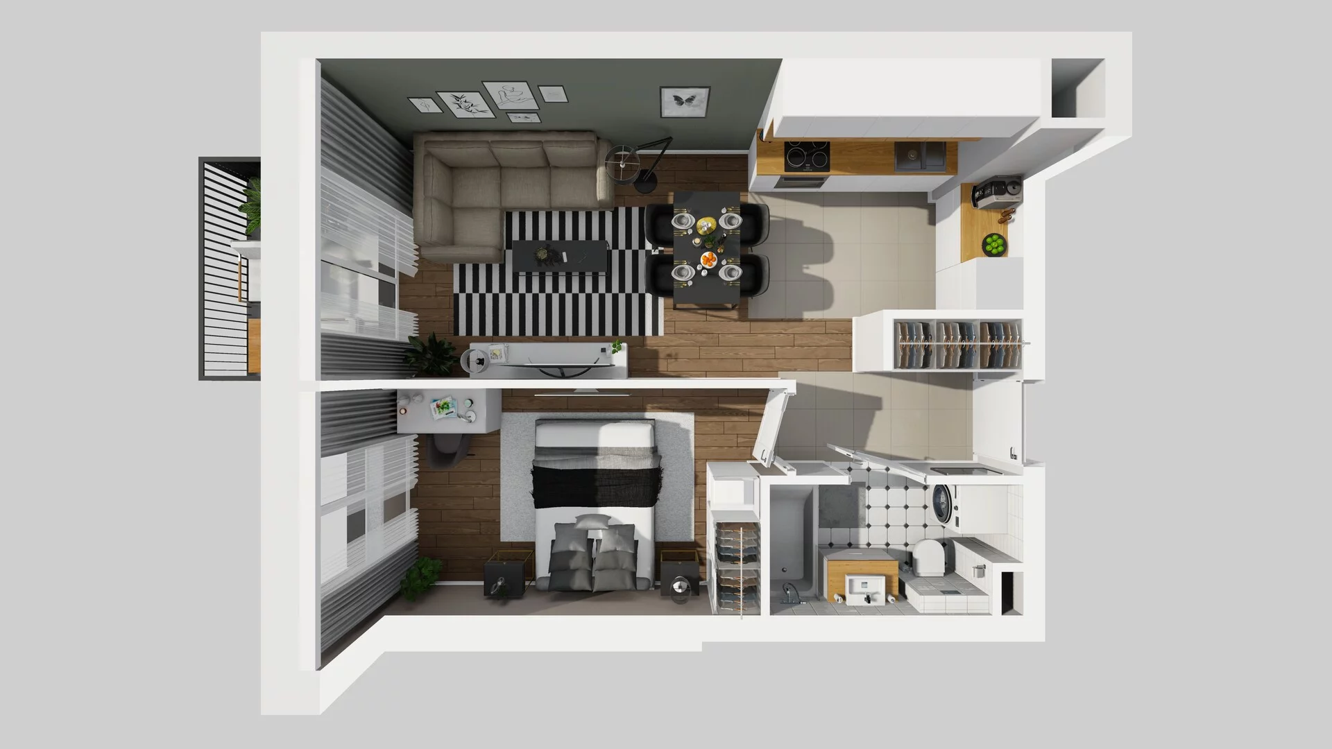 2 pokoje, mieszkanie 41,08 m², piętro 2, oferta nr B/16, Osiedle Rapsodia 2, Wrocław, Karłowice-Różanka, Różanka, ul. Wołowska 5