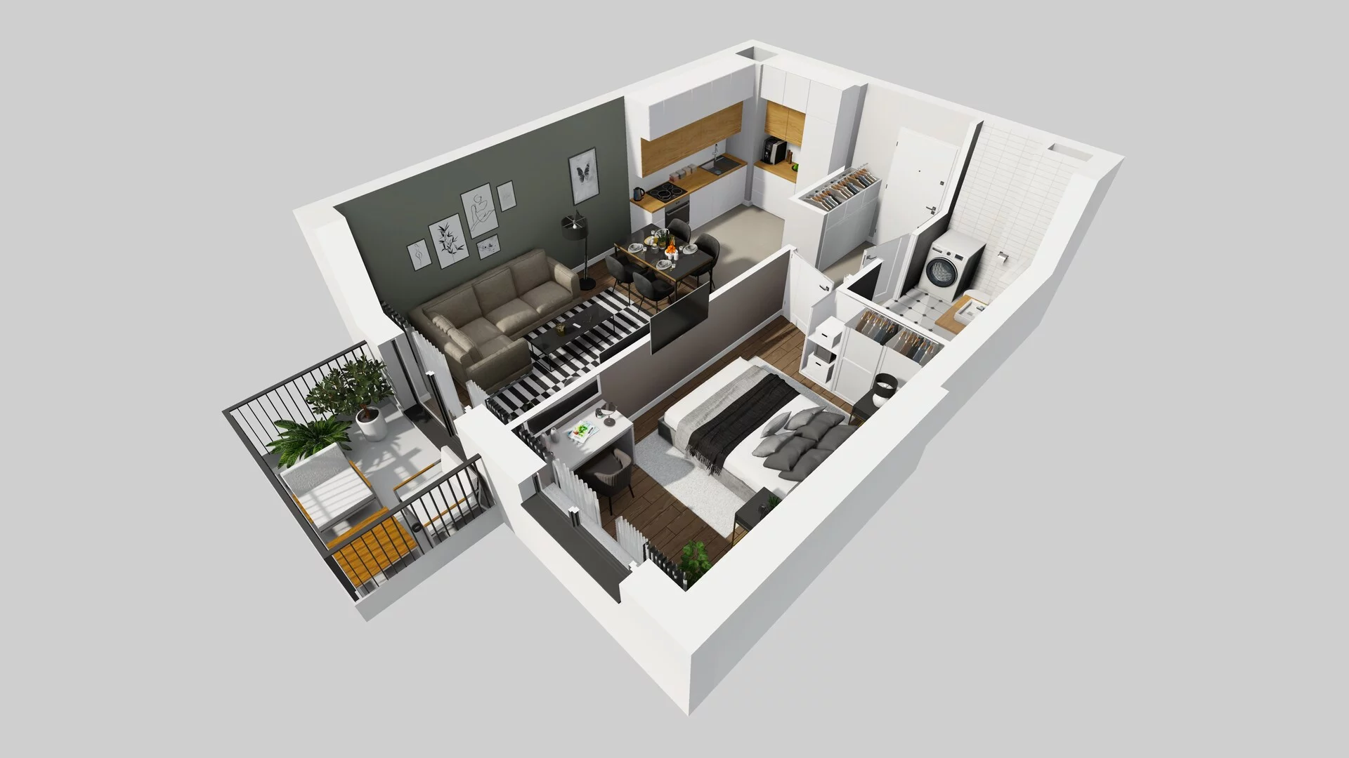2 pokoje, mieszkanie 41,08 m², piętro 2, oferta nr B/16, Osiedle Rapsodia 2, Wrocław, Karłowice-Różanka, Różanka, ul. Wołowska 5