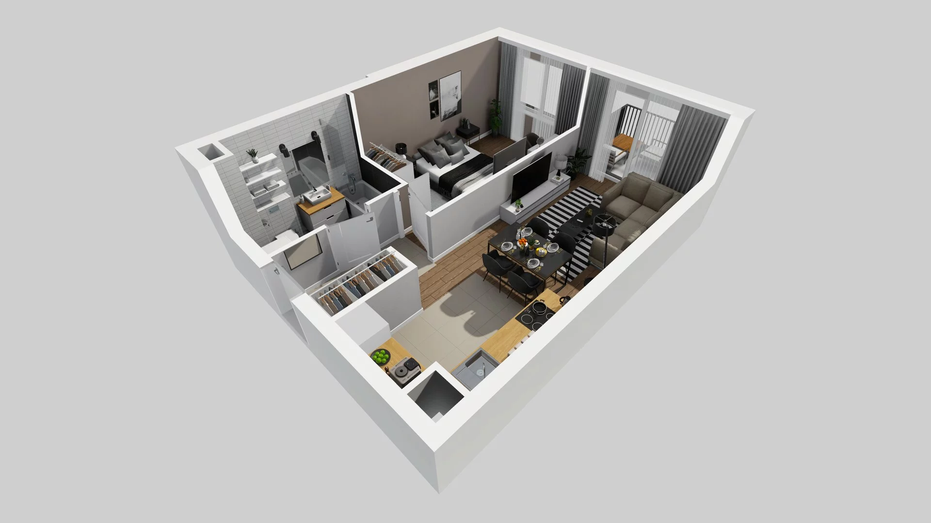 2 pokoje, mieszkanie 41,08 m², piętro 2, oferta nr B/16, Osiedle Rapsodia 2, Wrocław, Karłowice-Różanka, Różanka, ul. Wołowska 5