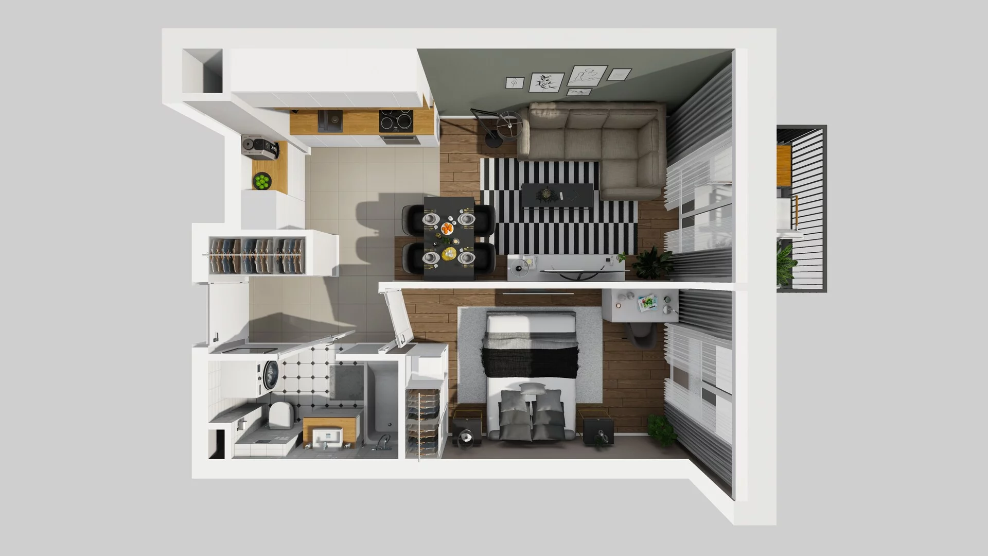 2 pokoje, mieszkanie 39,23 m², piętro 3, oferta nr B/23, Osiedle Rapsodia 2, Wrocław, Karłowice-Różanka, Różanka, ul. Wołowska 5