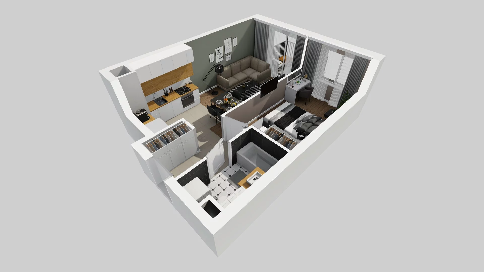 2 pokoje, mieszkanie 39,23 m², piętro 3, oferta nr B/23, Osiedle Rapsodia 2, Wrocław, Karłowice-Różanka, Różanka, ul. Wołowska 5
