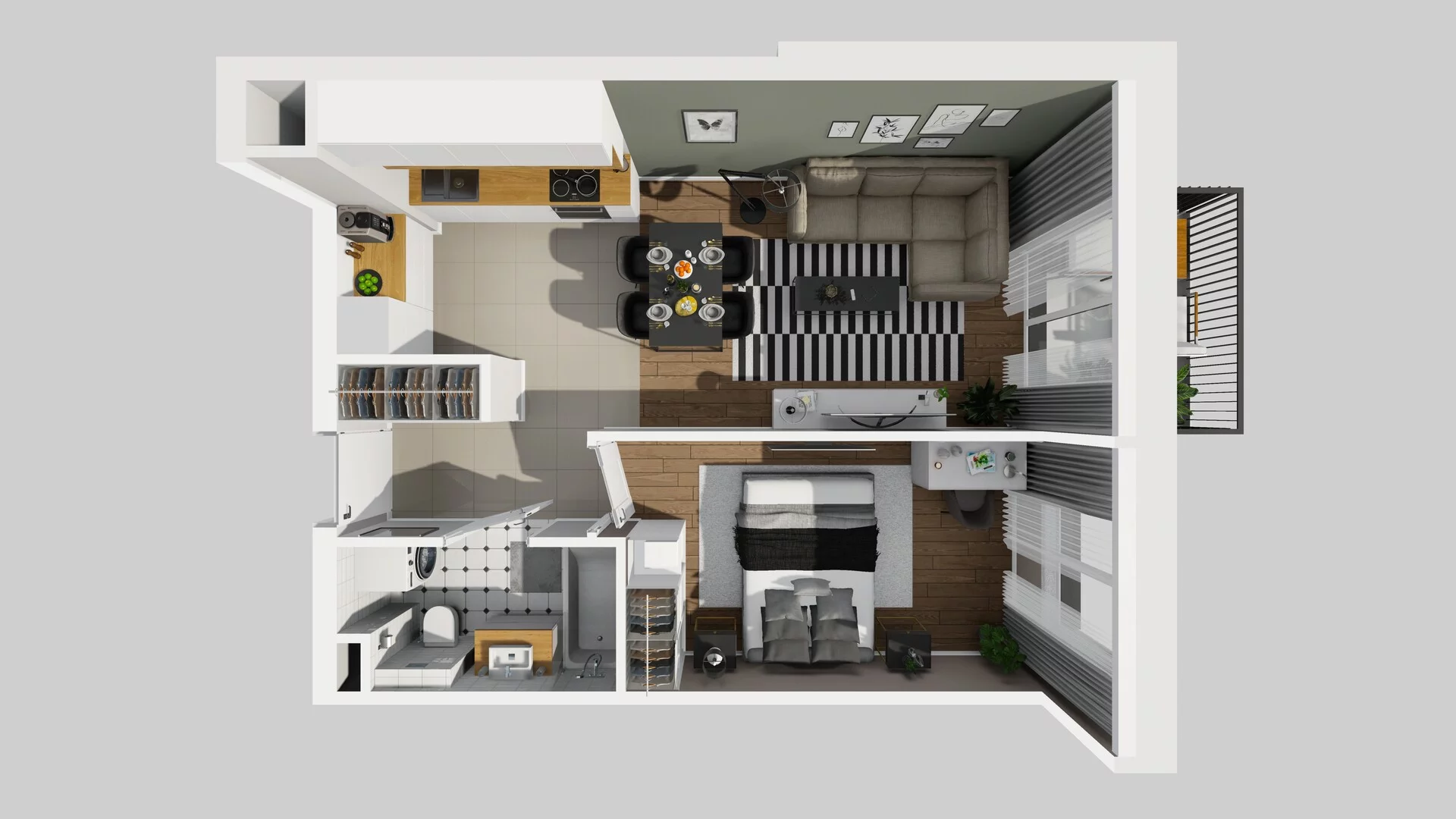 2 pokoje, mieszkanie 41,08 m², piętro 6, oferta nr B/37, Osiedle Rapsodia 2, Wrocław, Karłowice-Różanka, Różanka, ul. Wołowska 5