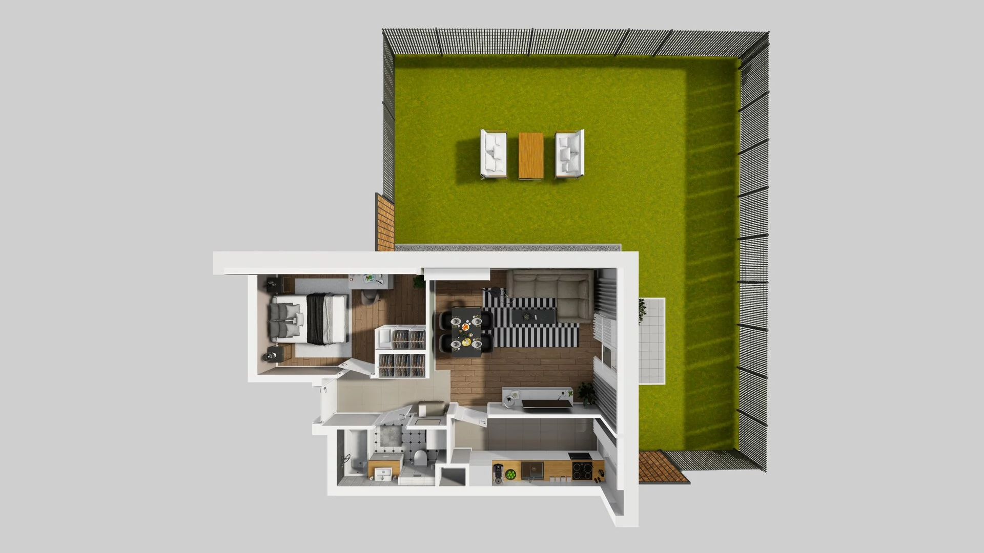 2 pokoje, mieszkanie 45,80 m², parter, oferta nr C/2, Osiedle Rapsodia 2, Wrocław, Karłowice-Różanka, Różanka, ul. Wołowska 5