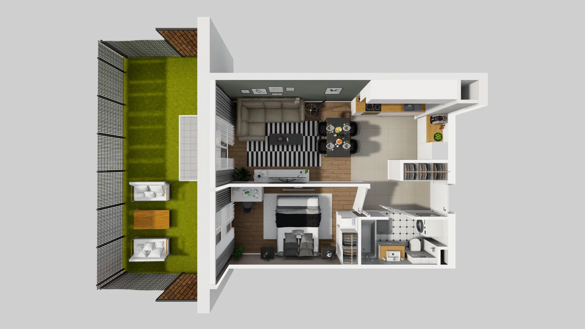 2 pokoje, mieszkanie 41,08 m², parter, oferta nr C/3, Osiedle Rapsodia 2, Wrocław, Karłowice-Różanka, Różanka, ul. Wołowska 5