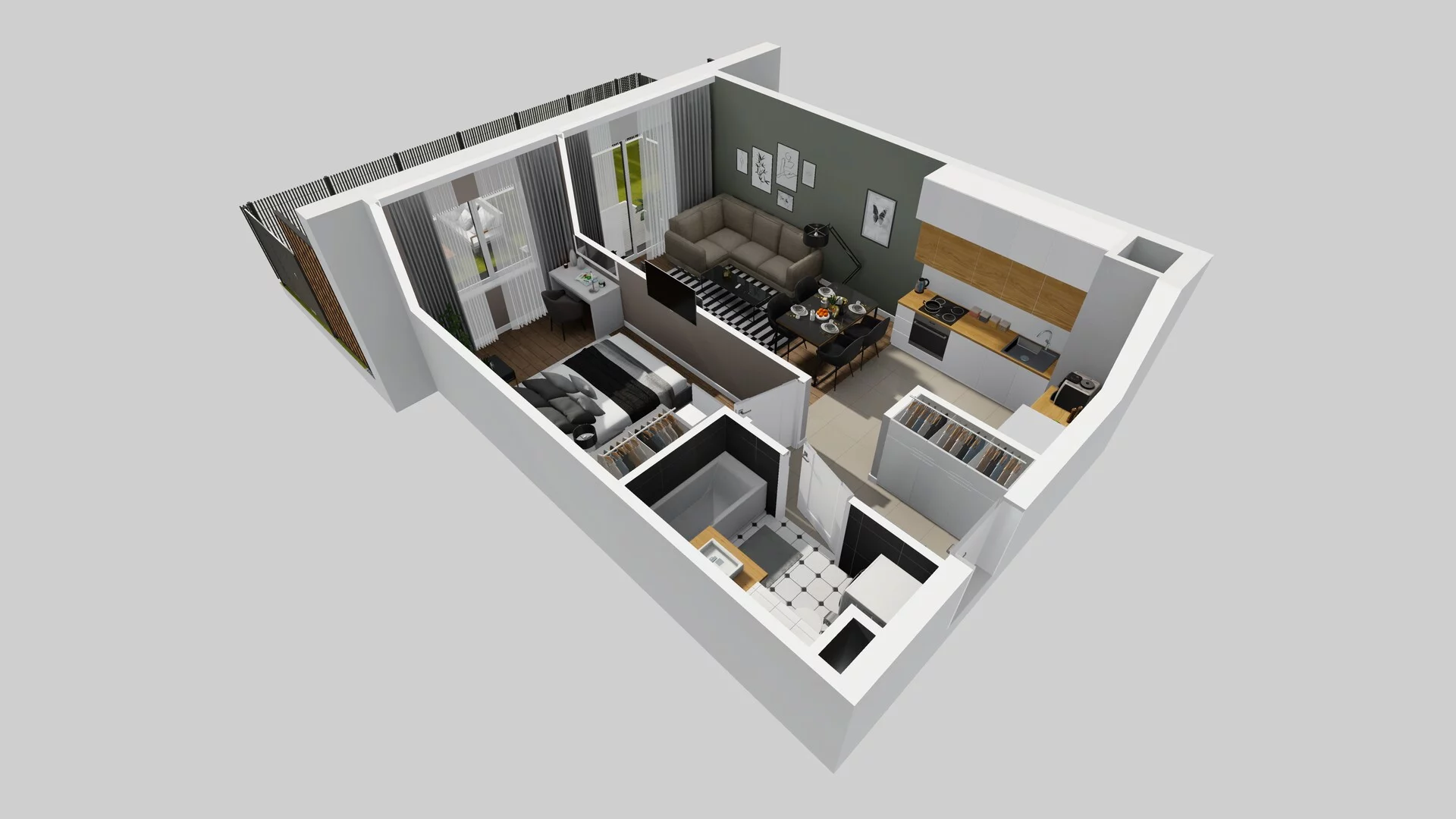 2 pokoje, mieszkanie 41,08 m², parter, oferta nr C/3, Osiedle Rapsodia 2, Wrocław, Karłowice-Różanka, Różanka, ul. Wołowska 5