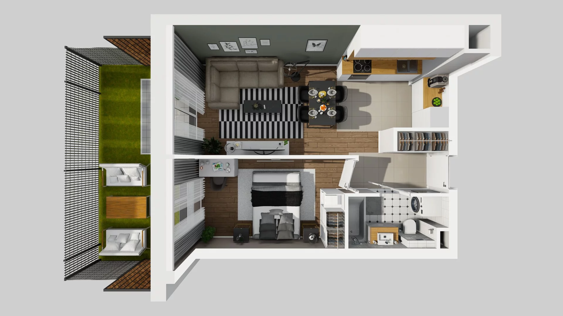 2 pokoje, mieszkanie 41,08 m², parter, oferta nr C/5, Osiedle Rapsodia 2, Wrocław, Karłowice-Różanka, Różanka, ul. Wołowska 5