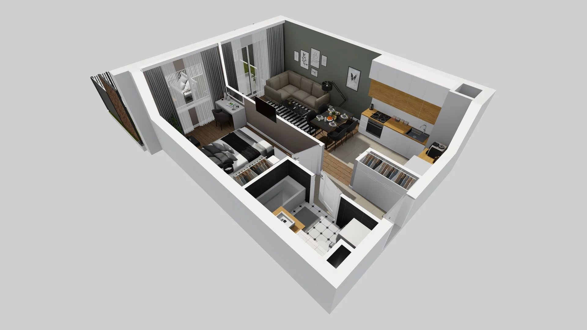 2 pokoje, mieszkanie 41,08 m², parter, oferta nr C/5, Osiedle Rapsodia 2, Wrocław, Karłowice-Różanka, Różanka, ul. Wołowska 5