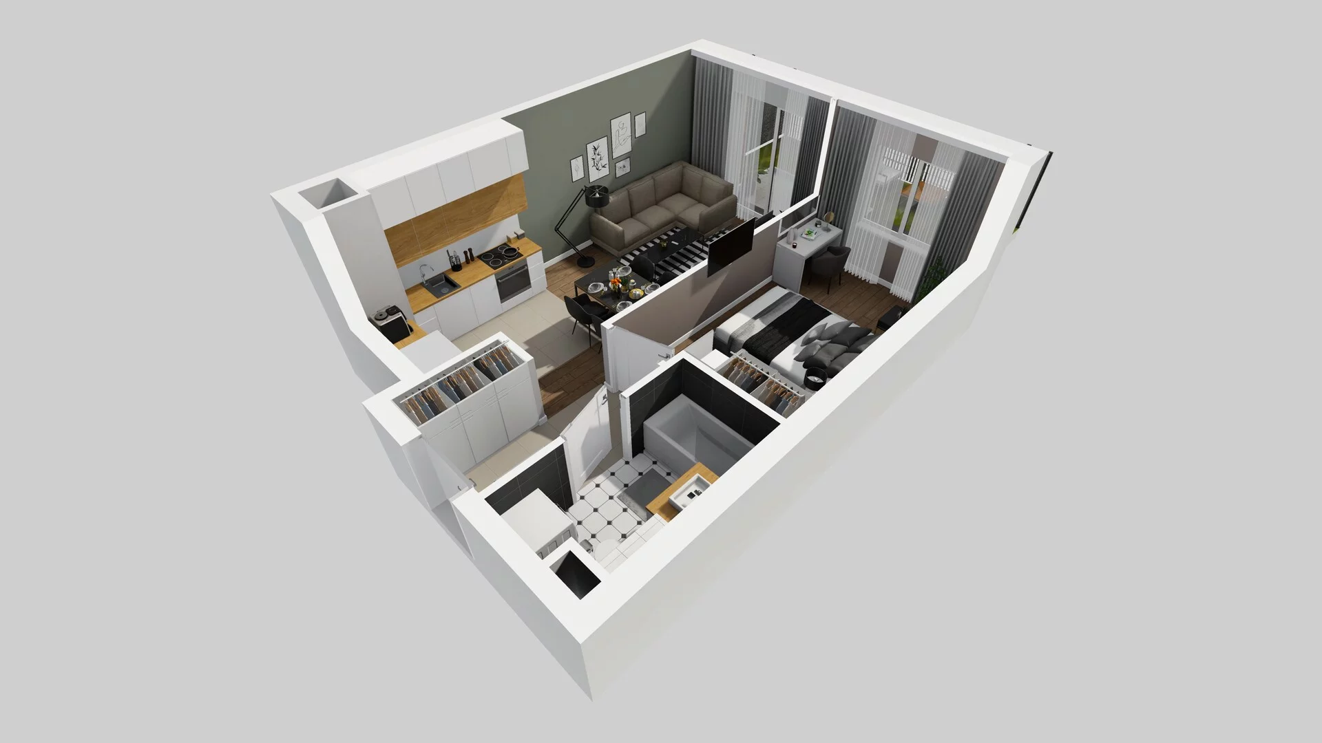 2 pokoje, mieszkanie 39,23 m², parter, oferta nr C/6, Osiedle Rapsodia 2, Wrocław, Karłowice-Różanka, Różanka, ul. Wołowska 5