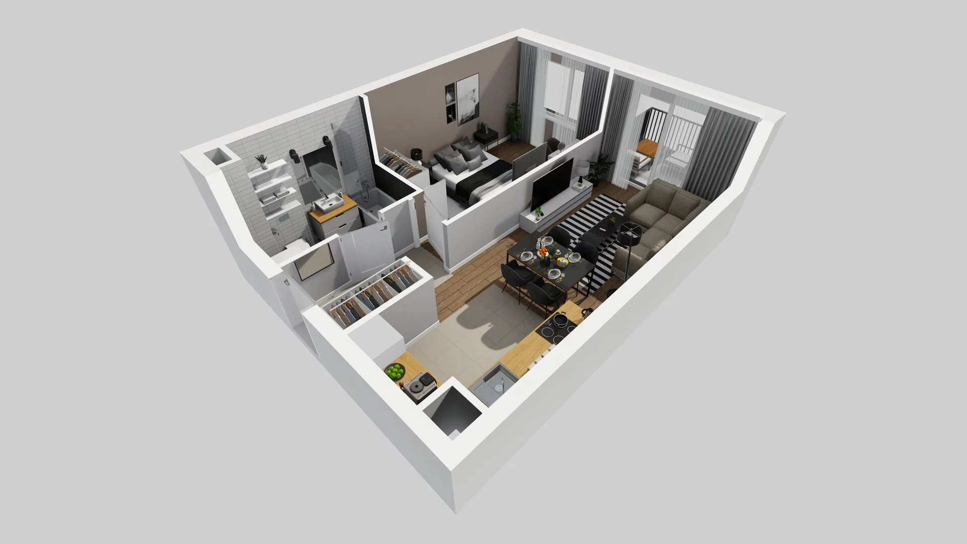 2 pokoje, mieszkanie 41,08 m², piętro 1, oferta nr C/12, Osiedle Rapsodia 2, Wrocław, Karłowice-Różanka, Różanka, ul. Wołowska 5