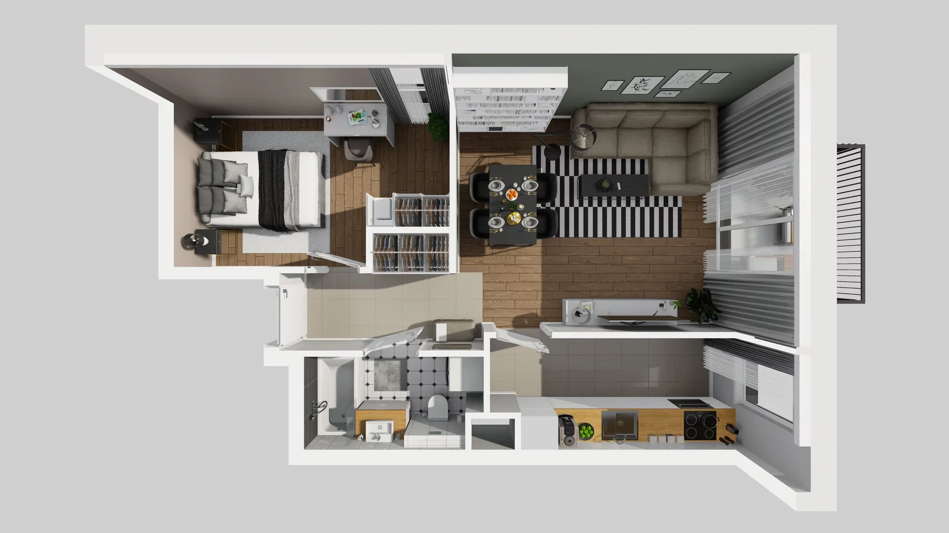 2 pokoje, mieszkanie 45,80 m², piętro 2, oferta nr C/16, Osiedle Rapsodia 2, Wrocław, Karłowice-Różanka, Różanka, ul. Wołowska 5
