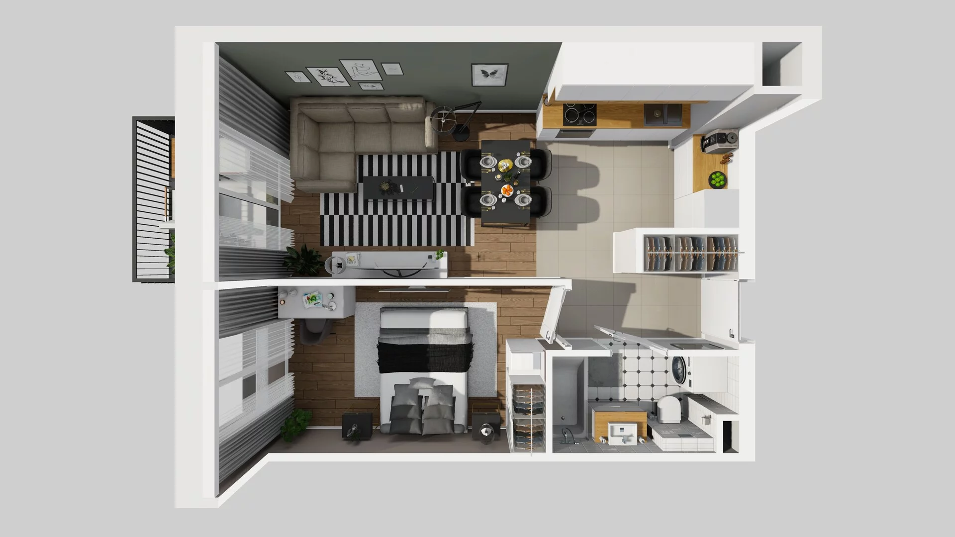 2 pokoje, mieszkanie 41,08 m², piętro 3, oferta nr C/24, Osiedle Rapsodia 2, Wrocław, Karłowice-Różanka, Różanka, ul. Wołowska 5