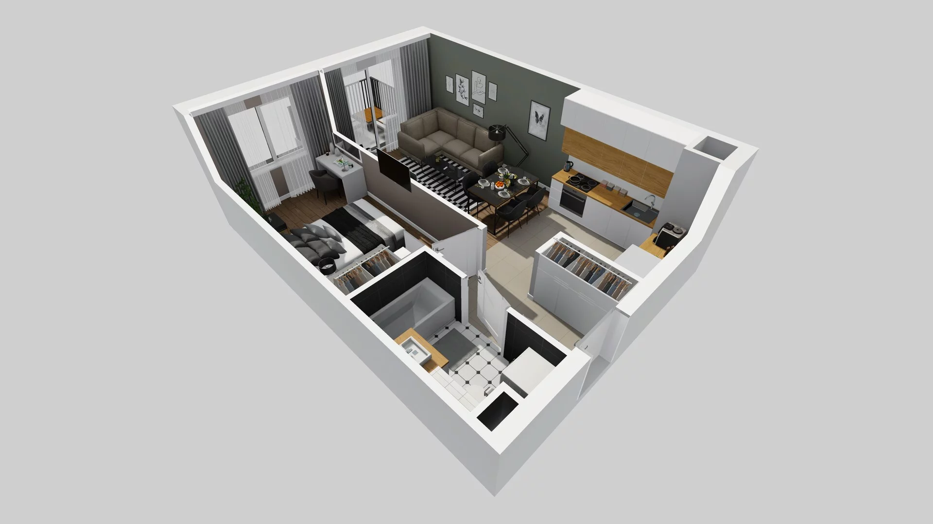 2 pokoje, mieszkanie 41,08 m², piętro 3, oferta nr C/24, Osiedle Rapsodia 2, Wrocław, Karłowice-Różanka, Różanka, ul. Wołowska 5
