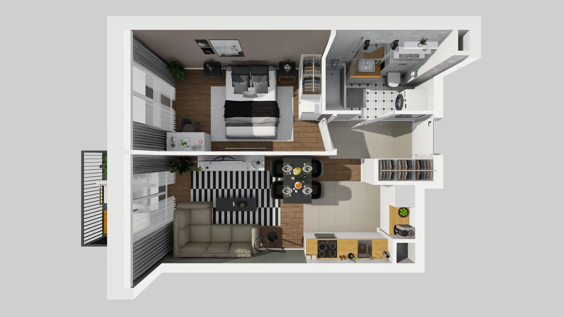 2 pokoje, mieszkanie 39,23 m², piętro 3, oferta nr C/27, Osiedle Rapsodia 2, Wrocław, Karłowice-Różanka, Różanka, ul. Wołowska 5