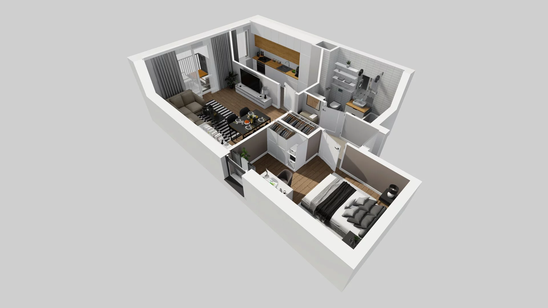 2 pokoje, mieszkanie 45,80 m², piętro 4, oferta nr C/30, Osiedle Rapsodia 2, Wrocław, Karłowice-Różanka, Różanka, ul. Wołowska 5
