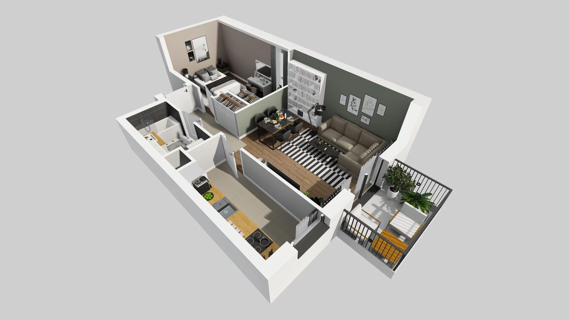 2 pokoje, mieszkanie 45,80 m², piętro 4, oferta nr C/30, Osiedle Rapsodia 2, Wrocław, Karłowice-Różanka, Różanka, ul. Wołowska 5