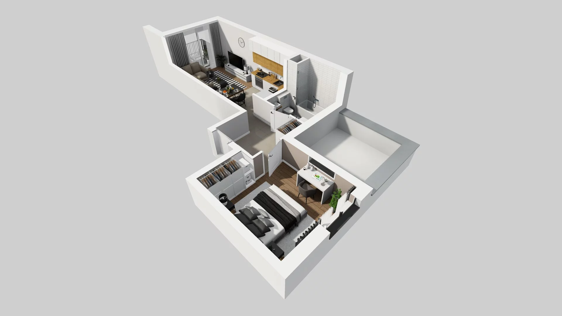 2 pokoje, mieszkanie 41,40 m², piętro 5, oferta nr C/41, Osiedle Rapsodia 2, Wrocław, Karłowice-Różanka, Różanka, ul. Wołowska 5