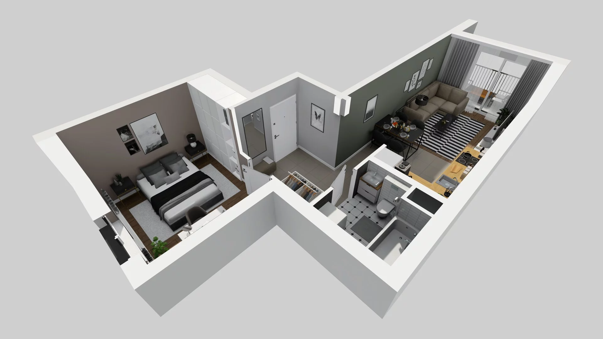 2 pokoje, mieszkanie 41,40 m², piętro 6, oferta nr C/47, Osiedle Rapsodia 2, Wrocław, Karłowice-Różanka, Różanka, ul. Wołowska 5