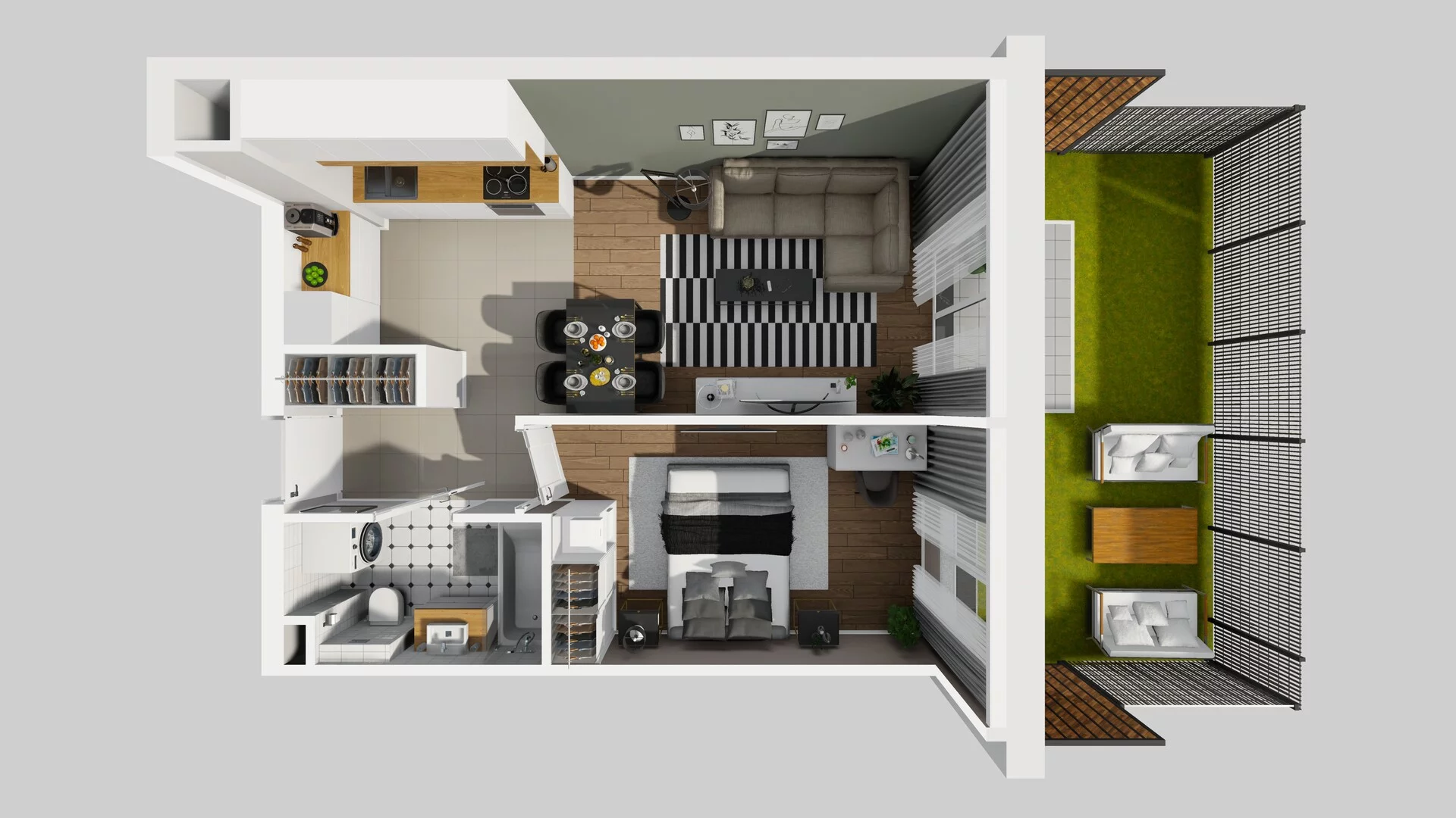 2 pokoje, mieszkanie 42,59 m², parter, oferta nr D/2, Osiedle Rapsodia 2, Wrocław, Karłowice-Różanka, Różanka, ul. Wołowska 5