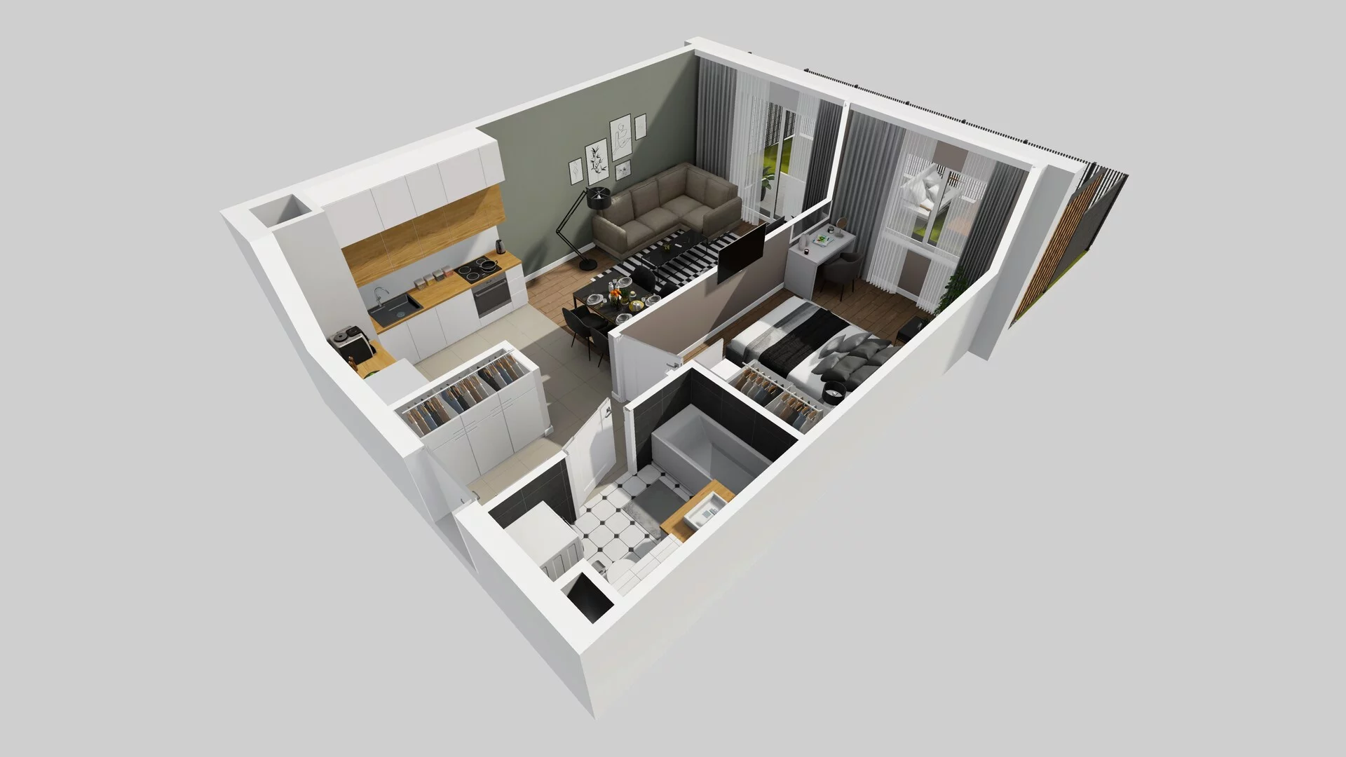 2 pokoje, mieszkanie 42,59 m², parter, oferta nr D/2, Osiedle Rapsodia 2, Wrocław, Karłowice-Różanka, Różanka, ul. Wołowska 5