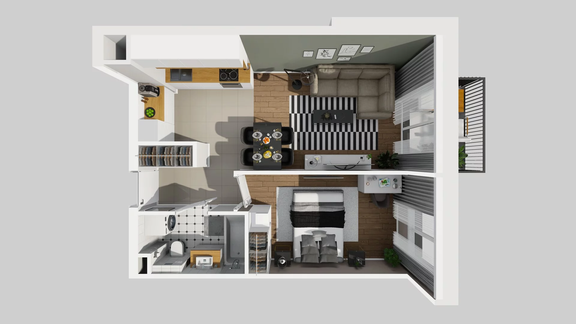 2 pokoje, mieszkanie 42,59 m², piętro 4, oferta nr D/26, Osiedle Rapsodia 2, Wrocław, Karłowice-Różanka, Różanka, ul. Wołowska 5