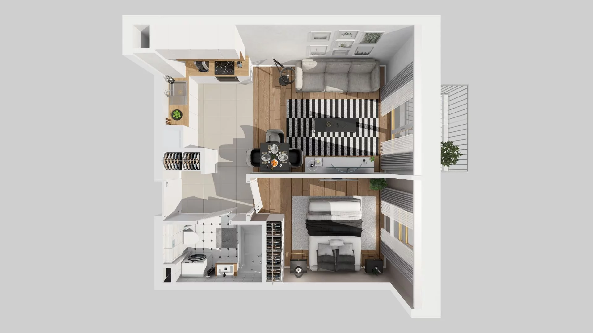 2 pokoje, mieszkanie 36,36 m², piętro 2, oferta nr A/74, Osiedle Zielna 4, Wrocław, Psie Pole-Zawidawie, Psie Pole, ul. Zielna / Bylinowa
