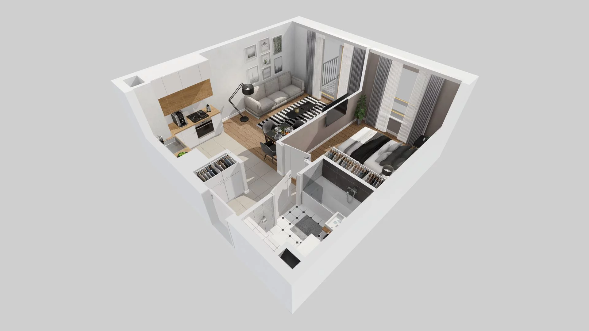 2 pokoje, mieszkanie 36,36 m², piętro 2, oferta nr A/74, Osiedle Zielna 4, Wrocław, Psie Pole-Zawidawie, Psie Pole, ul. Zielna / Bylinowa