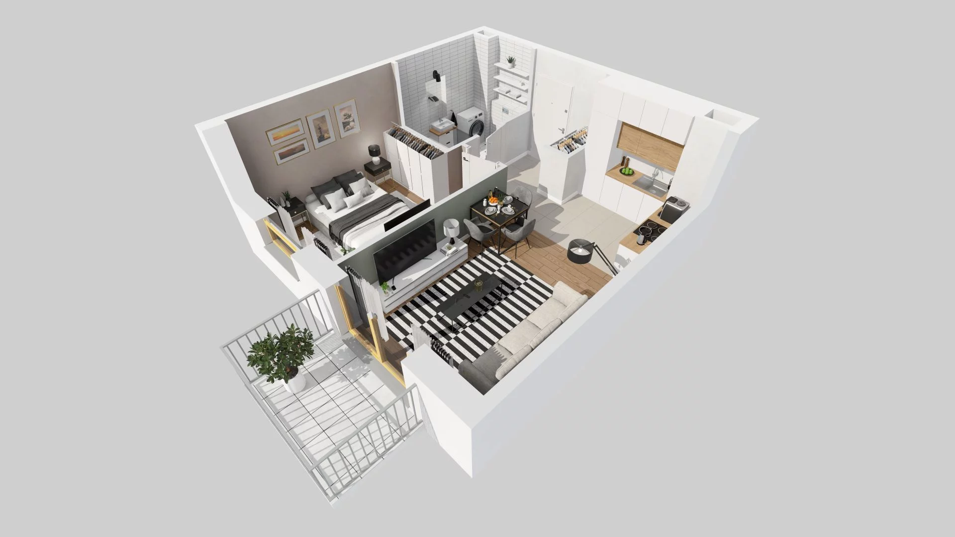 2 pokoje, mieszkanie 36,36 m², piętro 2, oferta nr A/74, Osiedle Zielna 4, Wrocław, Psie Pole-Zawidawie, Psie Pole, ul. Zielna / Bylinowa