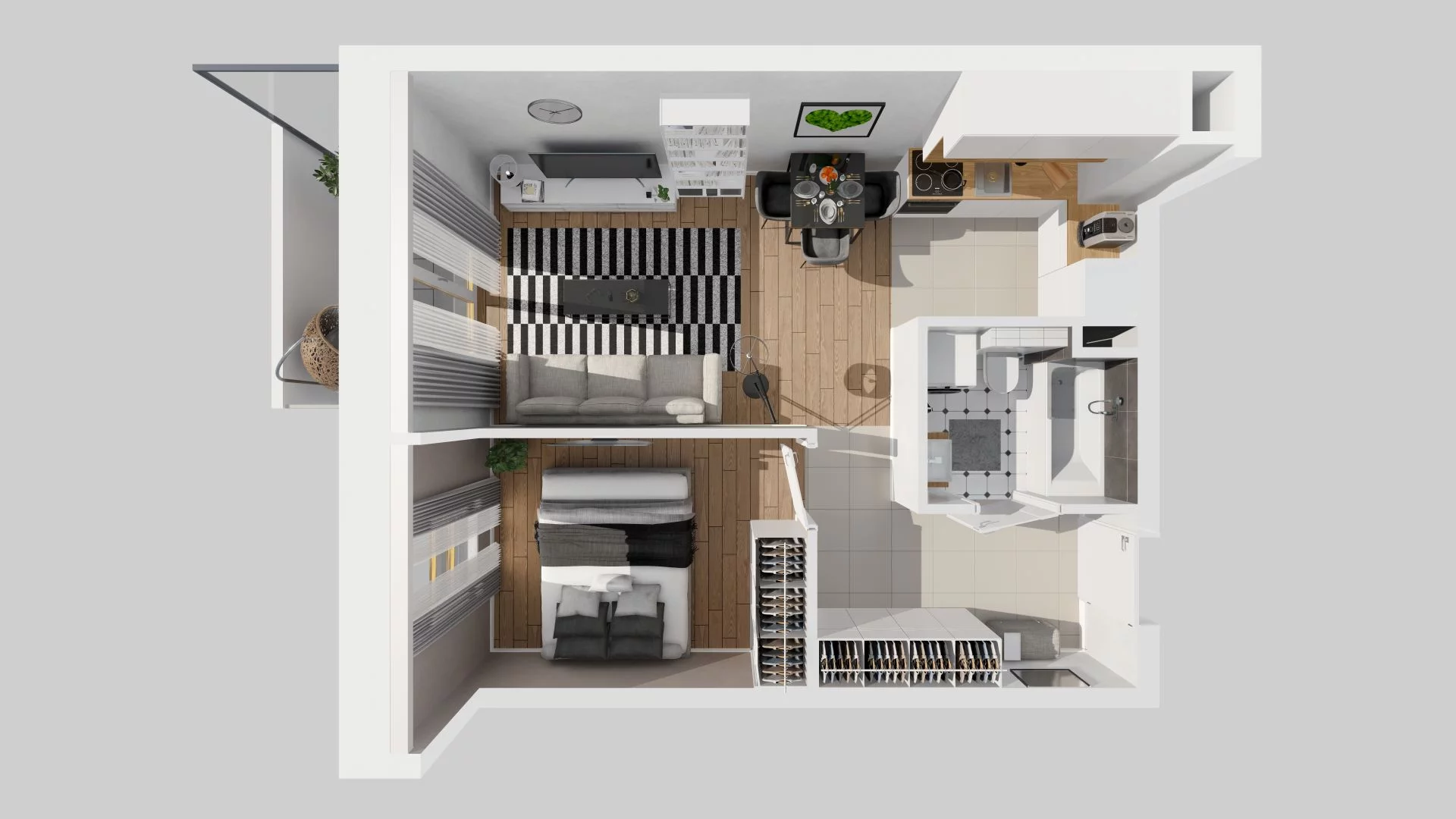 2 pokoje, mieszkanie 38,66 m², piętro 3, oferta nr A/82, Osiedle Zielna 4, Wrocław, Psie Pole-Zawidawie, Psie Pole, ul. Zielna / Bylinowa