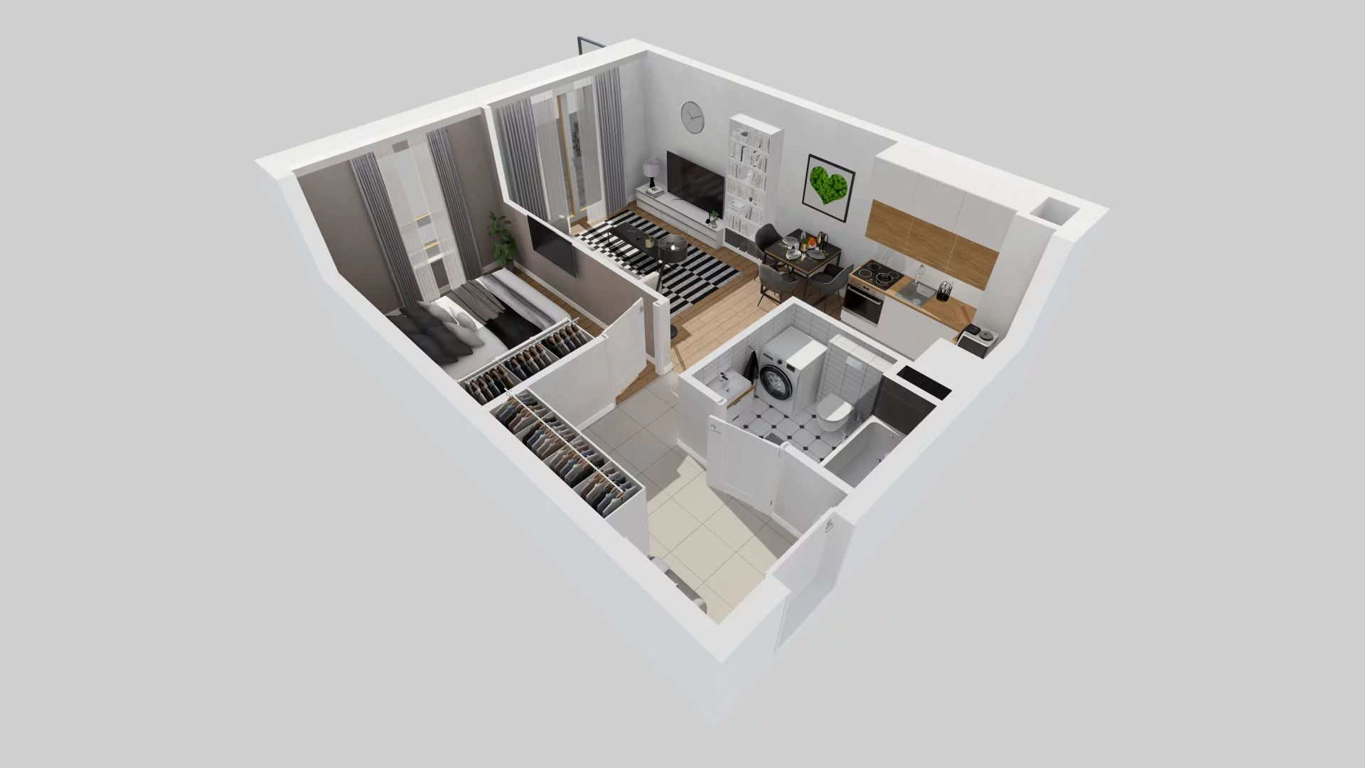 2 pokoje, mieszkanie 38,66 m², piętro 3, oferta nr A/82, Osiedle Zielna 4, Wrocław, Psie Pole-Zawidawie, Psie Pole, ul. Zielna / Bylinowa