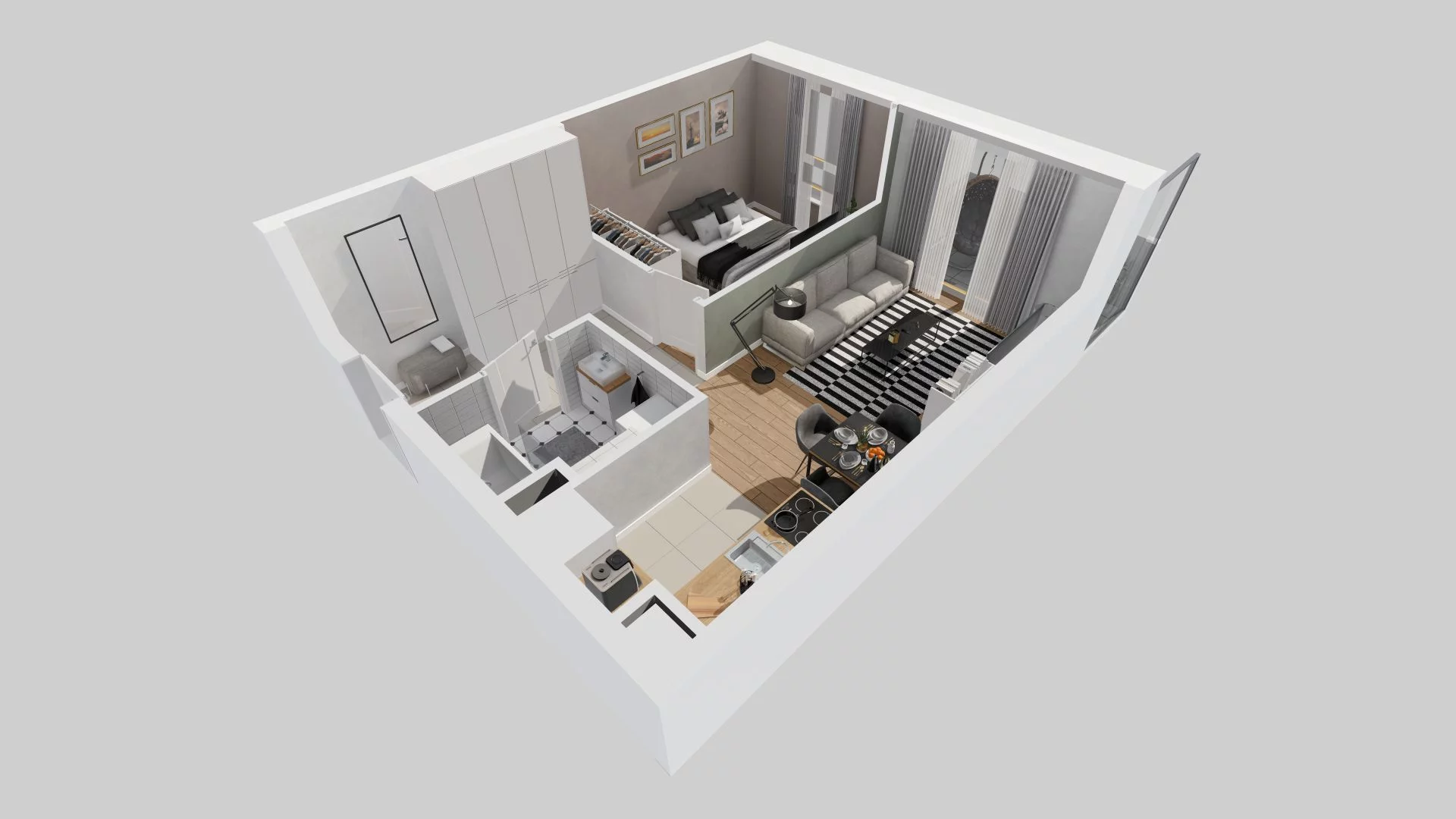 2 pokoje, mieszkanie 38,66 m², piętro 3, oferta nr A/82, Osiedle Zielna 4, Wrocław, Psie Pole-Zawidawie, Psie Pole, ul. Zielna / Bylinowa
