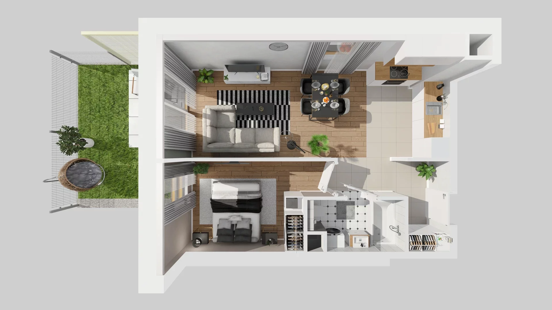 2 pokoje, mieszkanie 42,75 m², parter, oferta nr A/5, Osiedle Zielna 4.2, Wrocław, Psie Pole-Zawidawie, Psie Pole, ul. Zielna