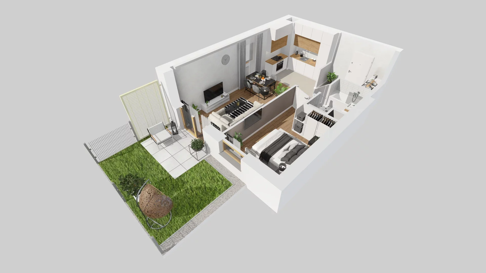 2 pokoje, mieszkanie 42,75 m², parter, oferta nr A/5, Osiedle Zielna 4.2, Wrocław, Psie Pole-Zawidawie, Psie Pole, ul. Zielna