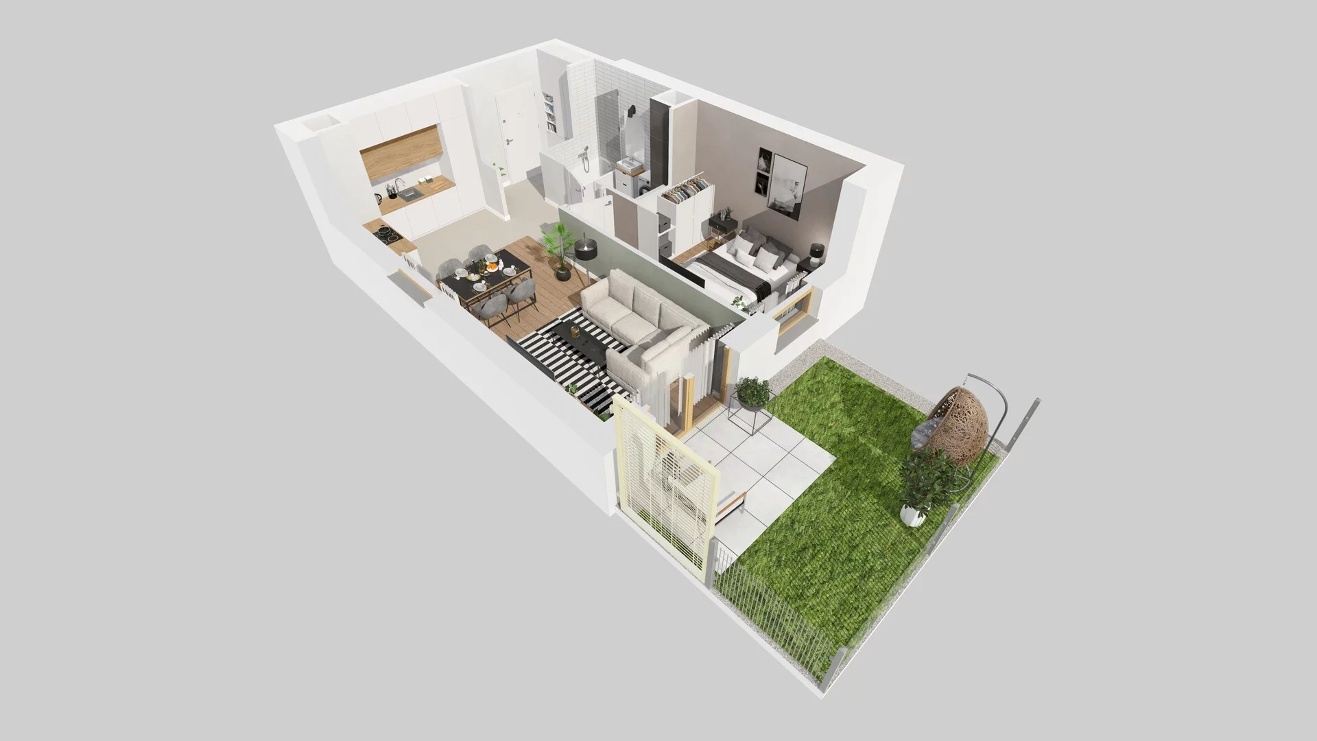 2 pokoje, mieszkanie 42,75 m², parter, oferta nr A/5, Osiedle Zielna 4.2, Wrocław, Psie Pole-Zawidawie, Psie Pole, ul. Zielna