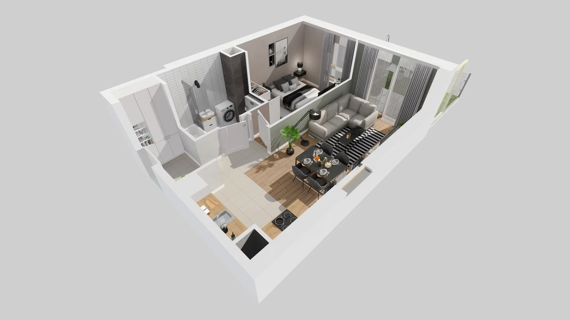 2 pokoje, mieszkanie 42,75 m², parter, oferta nr A/5, Osiedle Zielna 4.2, Wrocław, Psie Pole-Zawidawie, Psie Pole, ul. Zielna