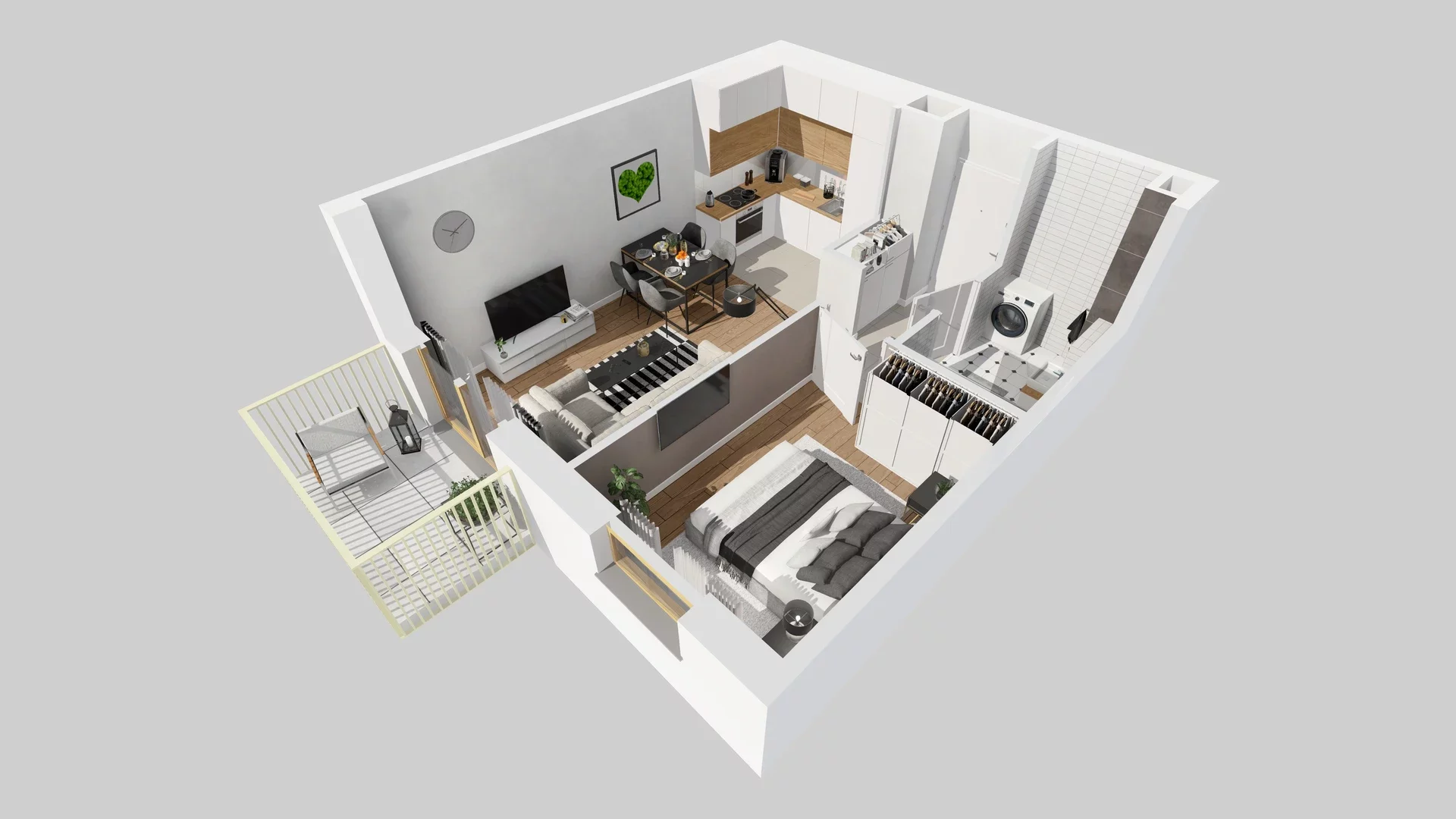 2 pokoje, mieszkanie 35,53 m², piętro 1, oferta nr A/6, Osiedle Zielna 4.2, Wrocław, Psie Pole-Zawidawie, Psie Pole, ul. Zielna