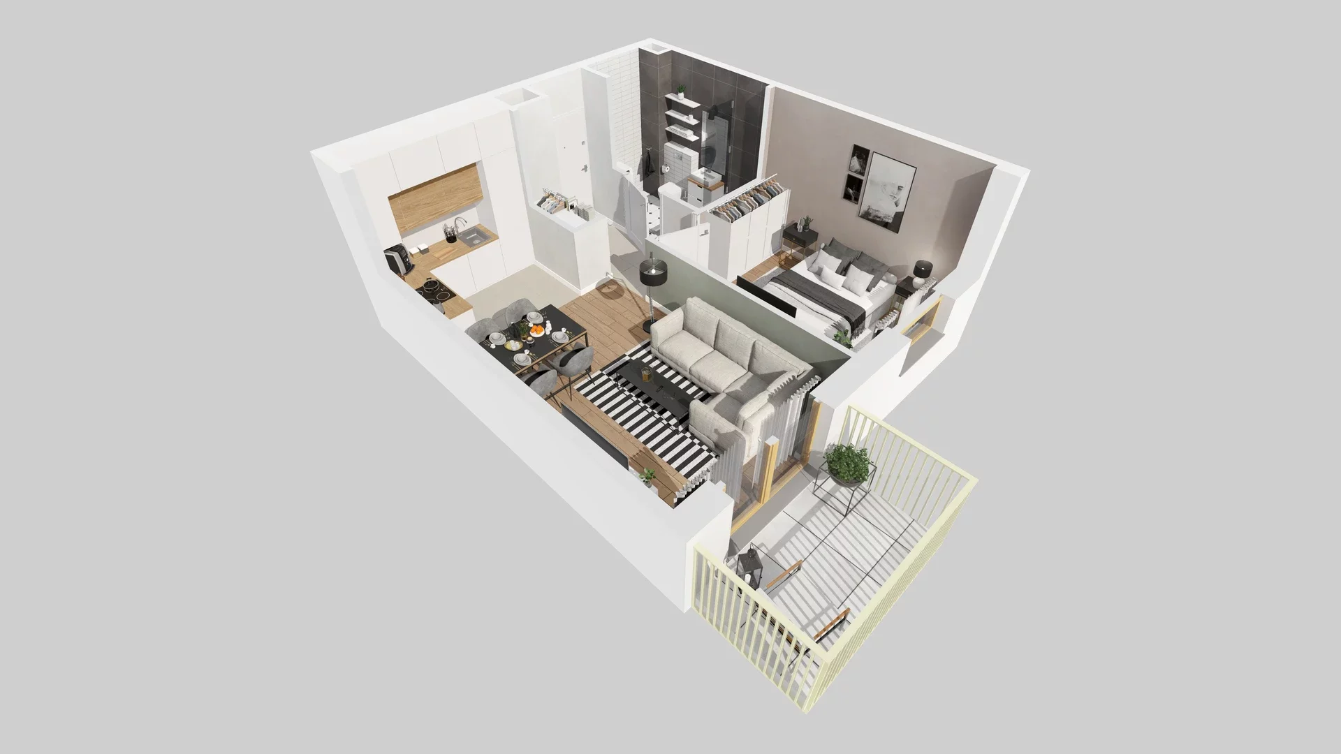 2 pokoje, mieszkanie 35,53 m², piętro 1, oferta nr A/6, Osiedle Zielna 4.2, Wrocław, Psie Pole-Zawidawie, Psie Pole, ul. Zielna