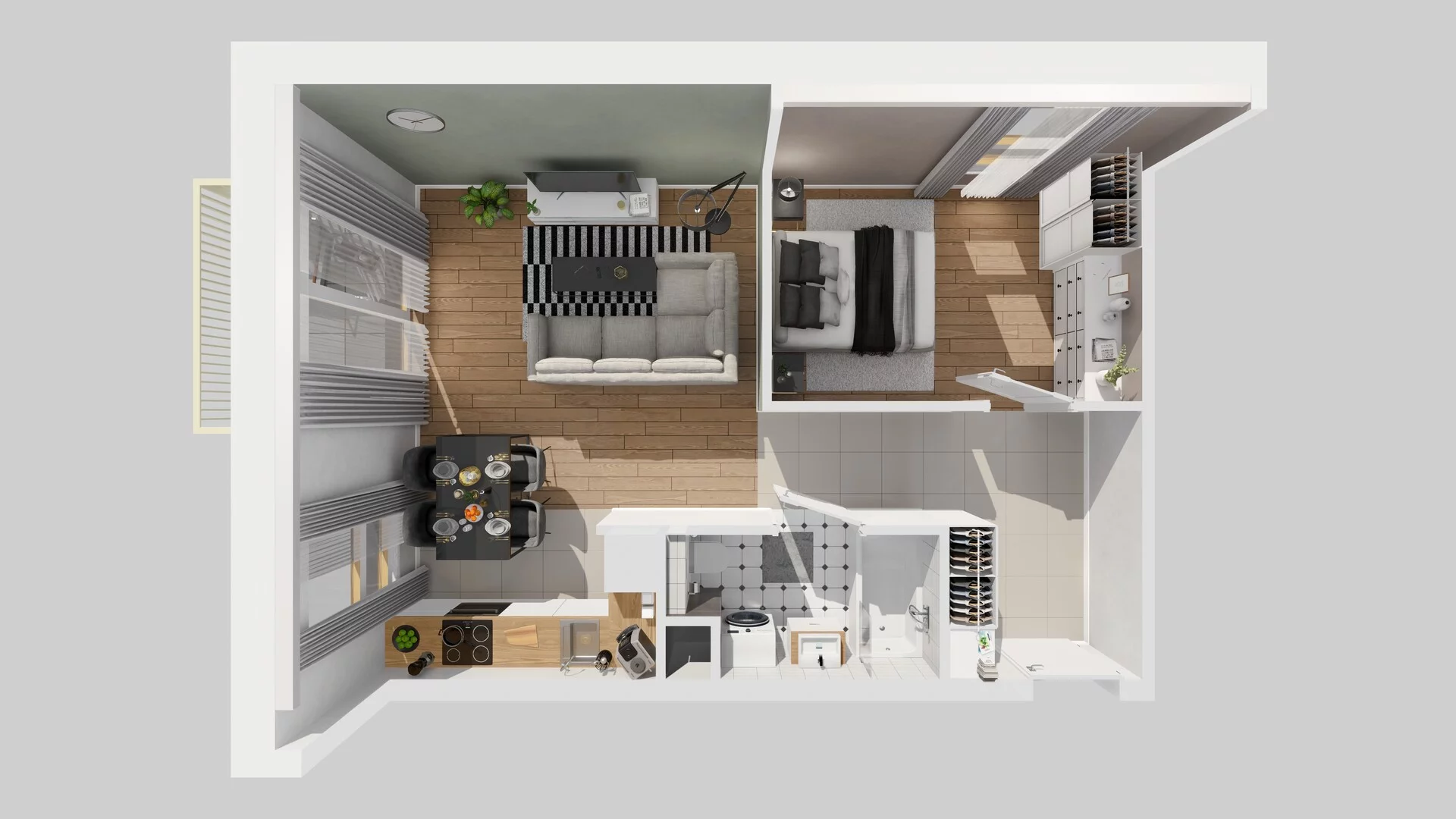 2 pokoje, mieszkanie 42,64 m², piętro 1, oferta nr A/7, Osiedle Zielna 4.2, Wrocław, Psie Pole-Zawidawie, Psie Pole, ul. Zielna