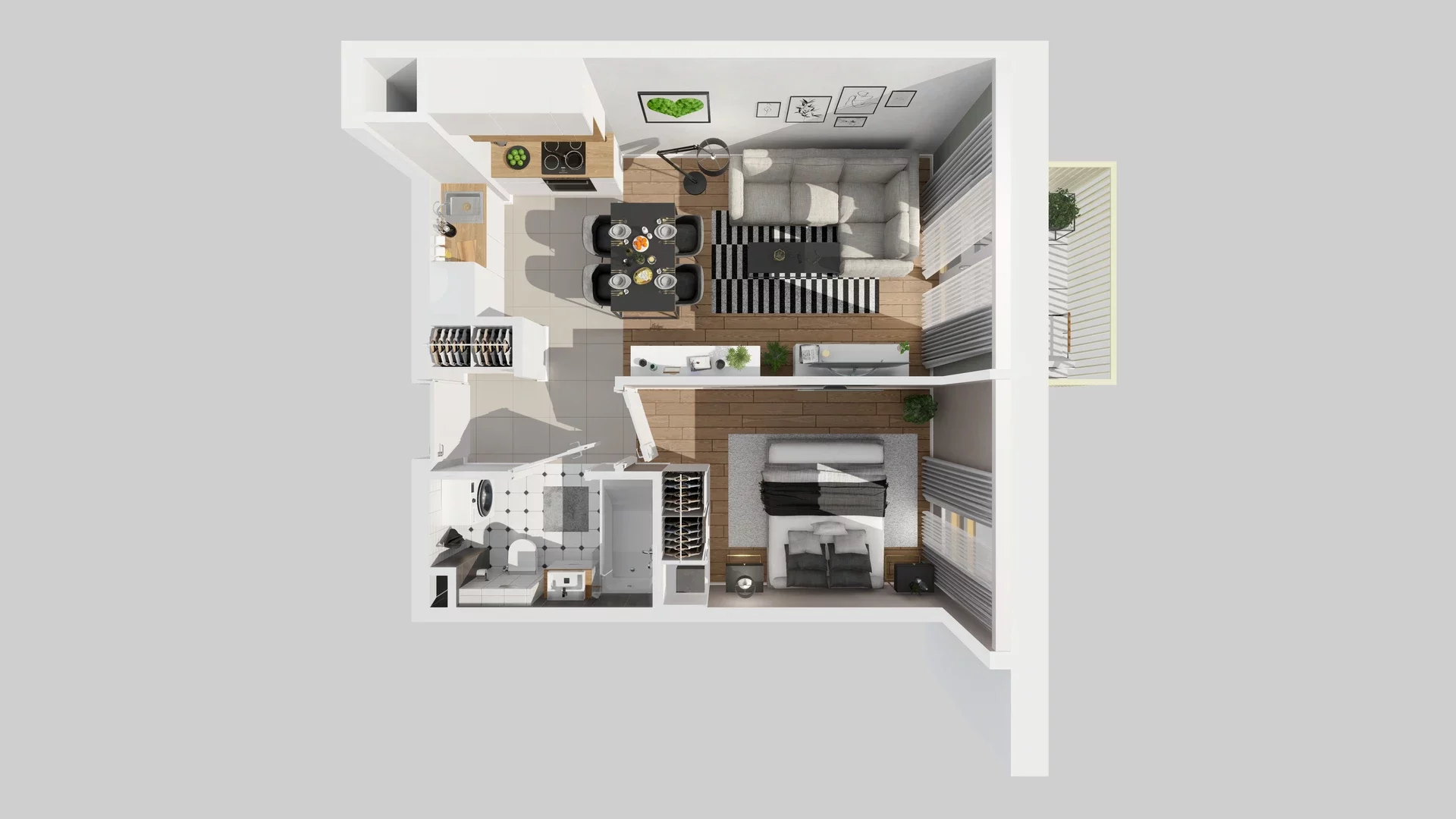 2 pokoje, mieszkanie 34,85 m², piętro 1, oferta nr B/11, Osiedle Zielna 4.2, Wrocław, Psie Pole-Zawidawie, Psie Pole, ul. Zielna