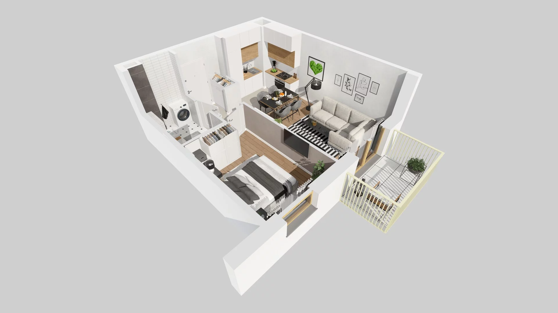 2 pokoje, mieszkanie 34,85 m², piętro 1, oferta nr B/11, Osiedle Zielna 4.2, Wrocław, Psie Pole-Zawidawie, Psie Pole, ul. Zielna
